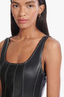 Image WELLS DRESS | BLACK VEGAN LEATHER 5 of 8