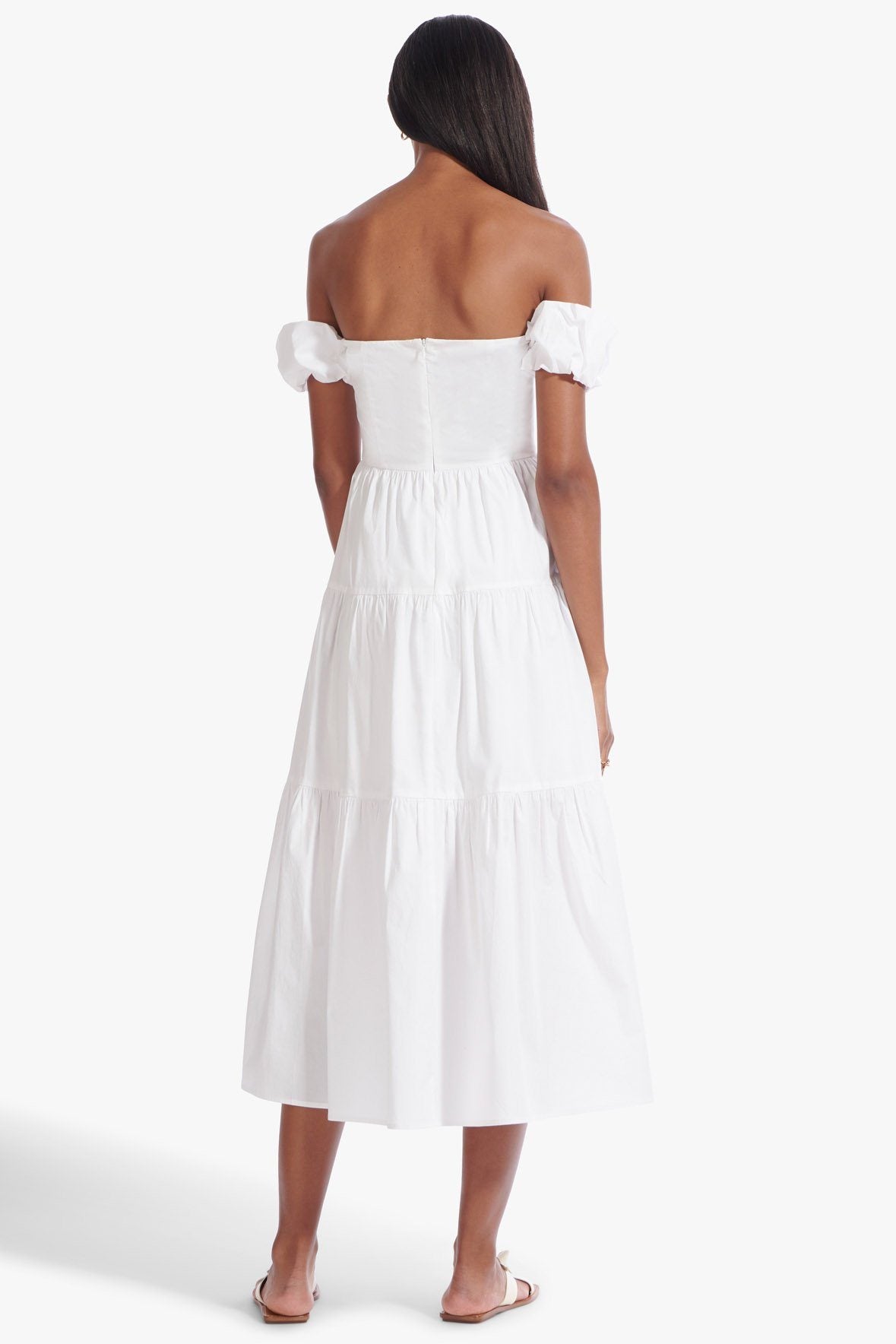 Image ELIO DRESS | WHITE 7 of 10 and Clicking this image will trigger a zoom pop-up