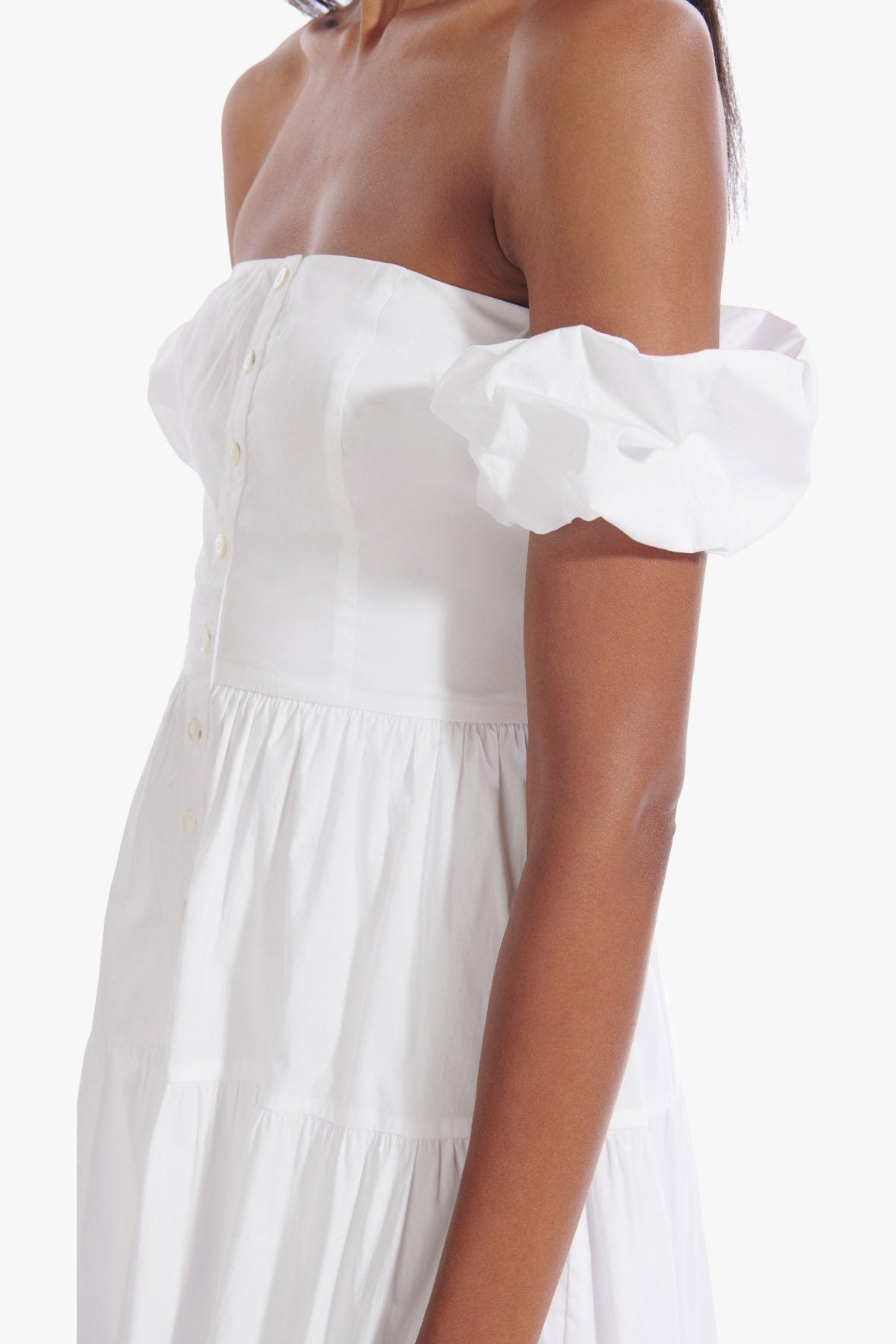 Image ELIO DRESS | WHITE 4 of 10 and Clicking this image will trigger a zoom pop-up