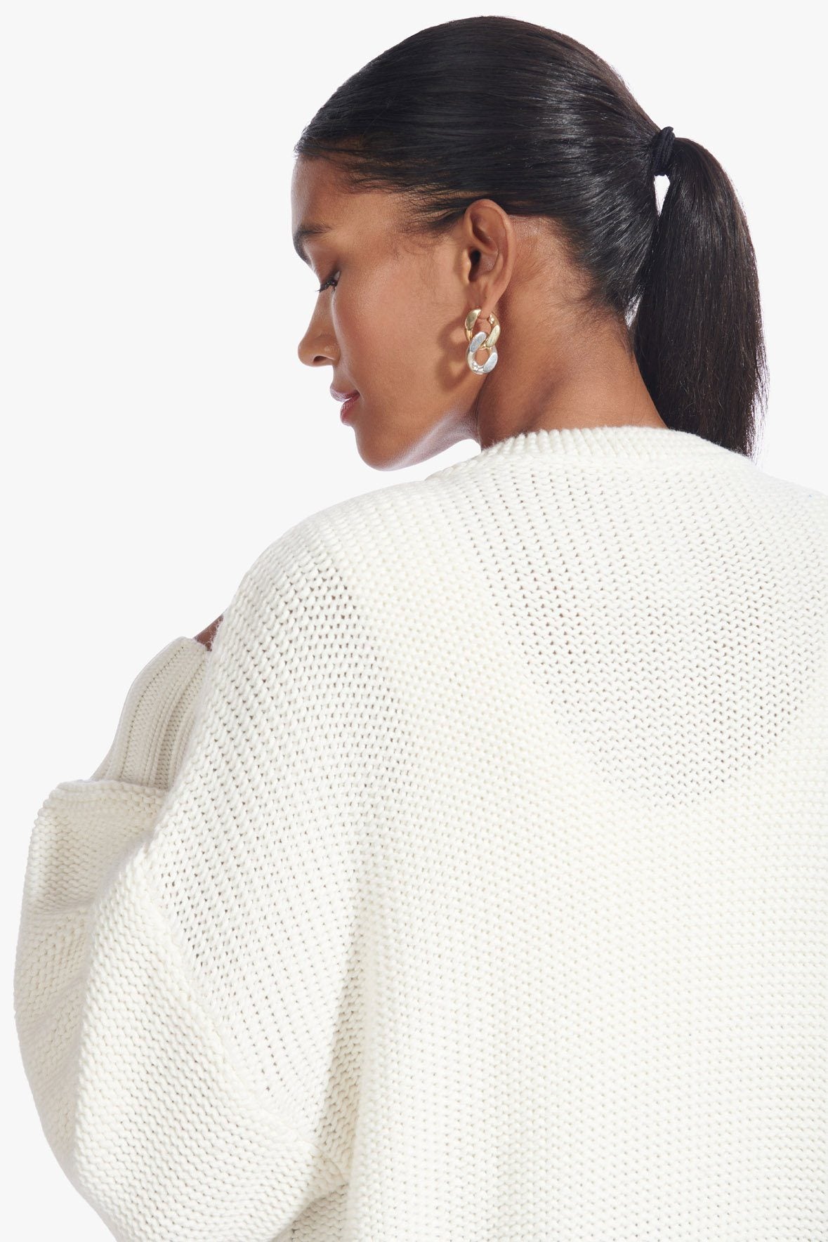 Image BLAKE SWEATER | IVORY 7 of 7 and Clicking this image will trigger a zoom pop-up