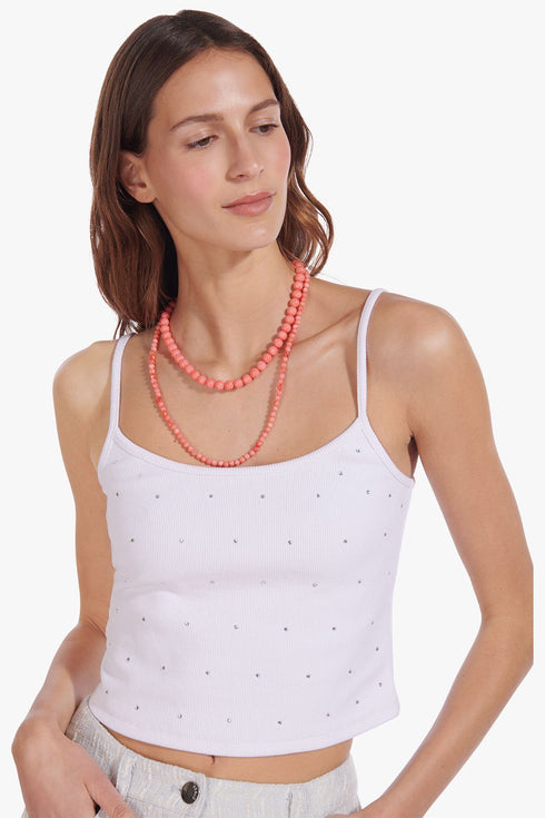 Go to AIDA RHINESTONE TANK WHITE view 1