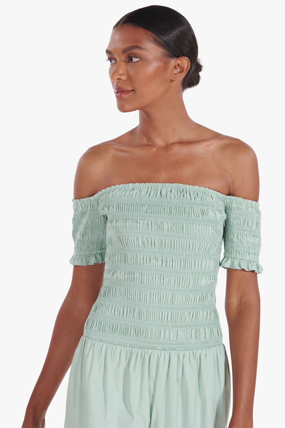 Image ELLIOT DRESS | SAGE 3 of 8 and Clicking this image will trigger a zoom pop-up