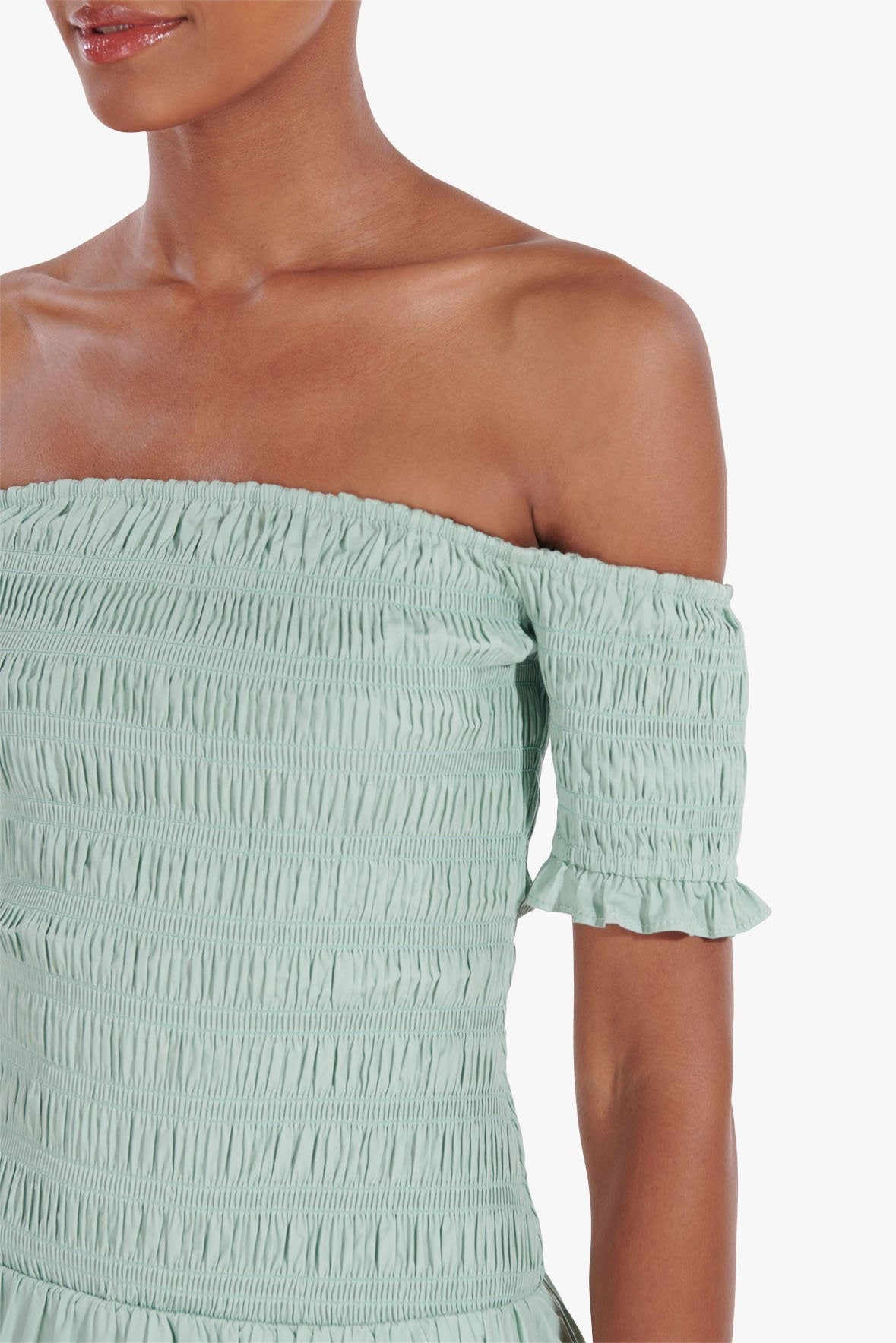 Image ELLIOT DRESS | SAGE 7 of 8 and Clicking this image will trigger a zoom pop-up