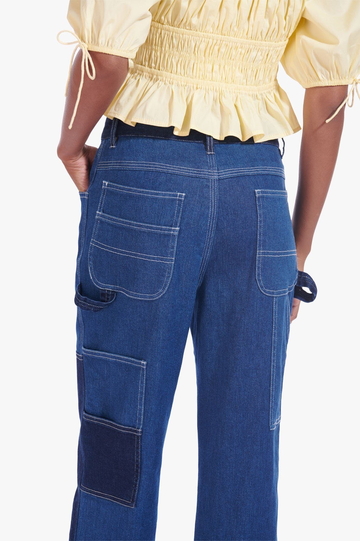 Image PAINTER PANT | MEDIUM WASH 2 of 7 and Clicking this image will trigger a zoom pop-up