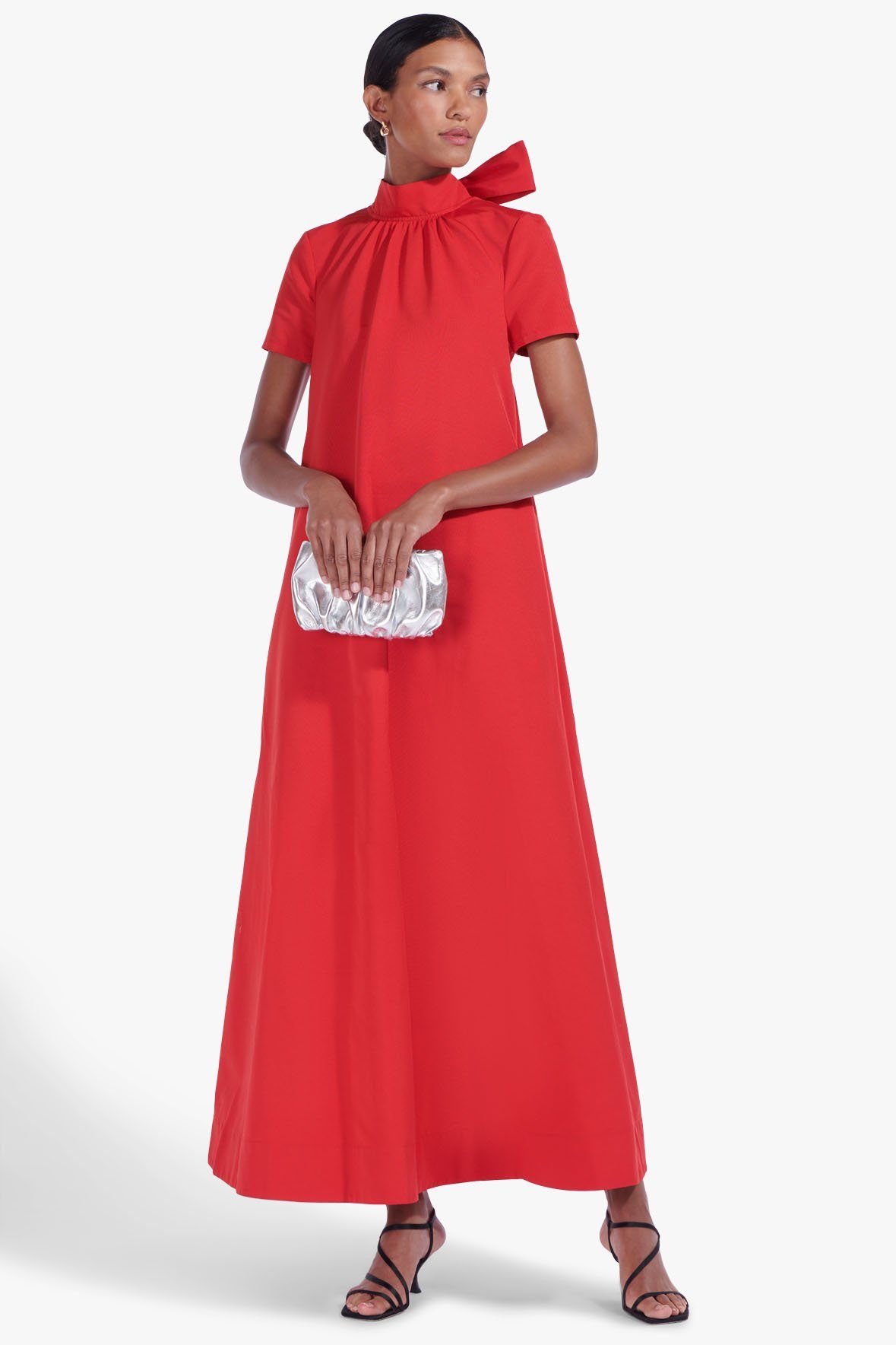 Image ILANA DRESS | POINSETTIA 1 of 8 and Clicking this image will trigger a zoom pop-up