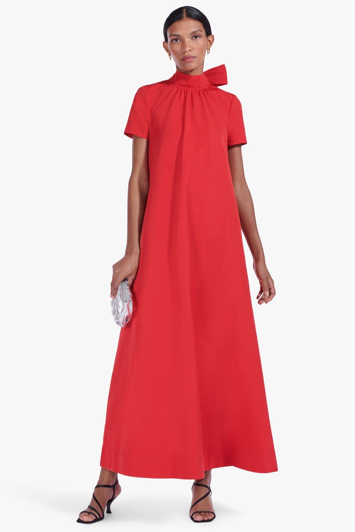 Image ILANA DRESS | POINSETTIA 3 of 8 and Clicking this image will trigger a zoom pop-up