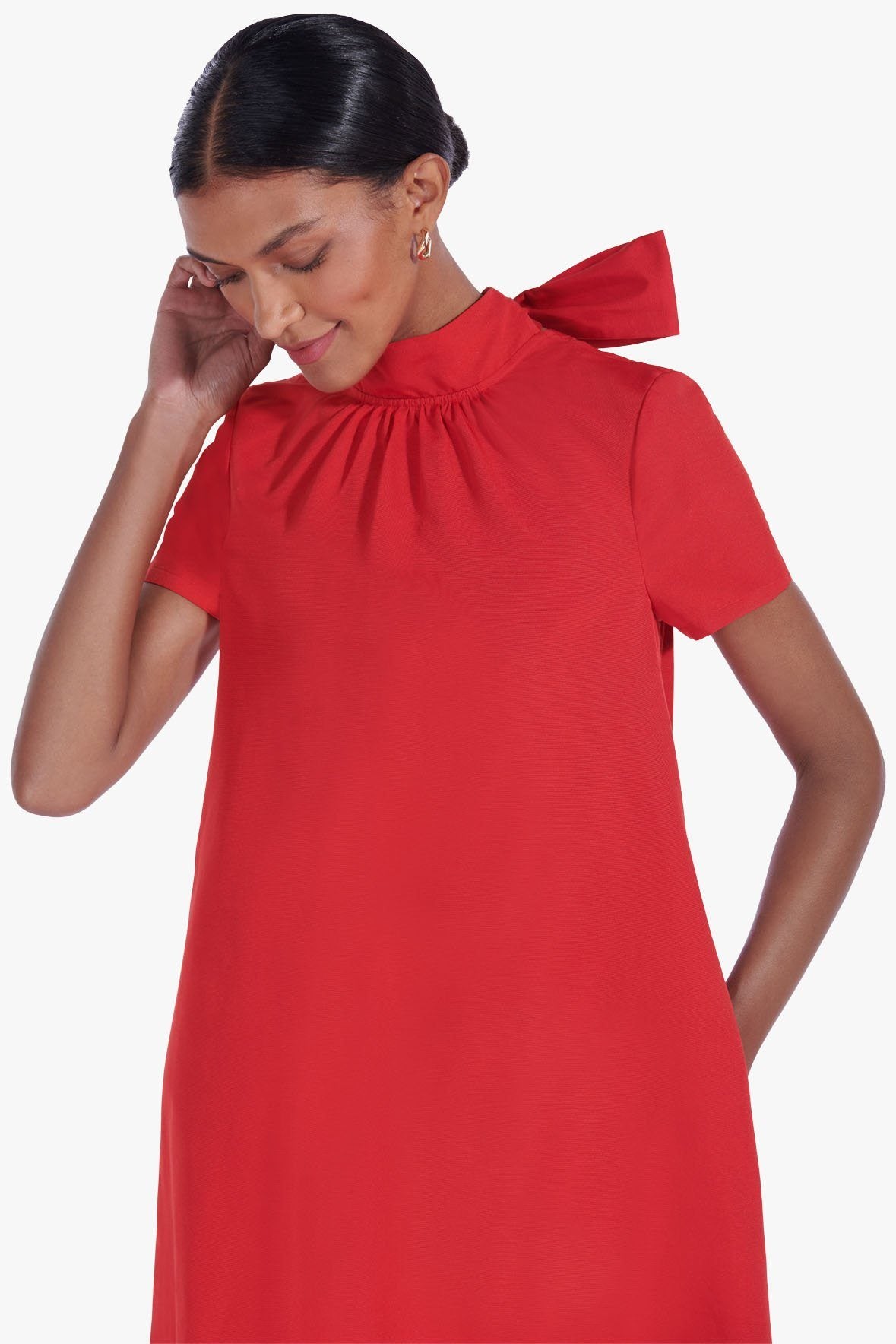 Image ILANA DRESS | POINSETTIA 4 of 8 and Clicking this image will trigger a zoom pop-up