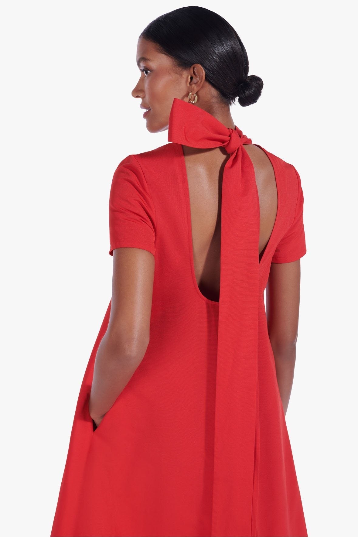 Image ILANA DRESS | POINSETTIA 2 of 8 and Clicking this image will trigger a zoom pop-up