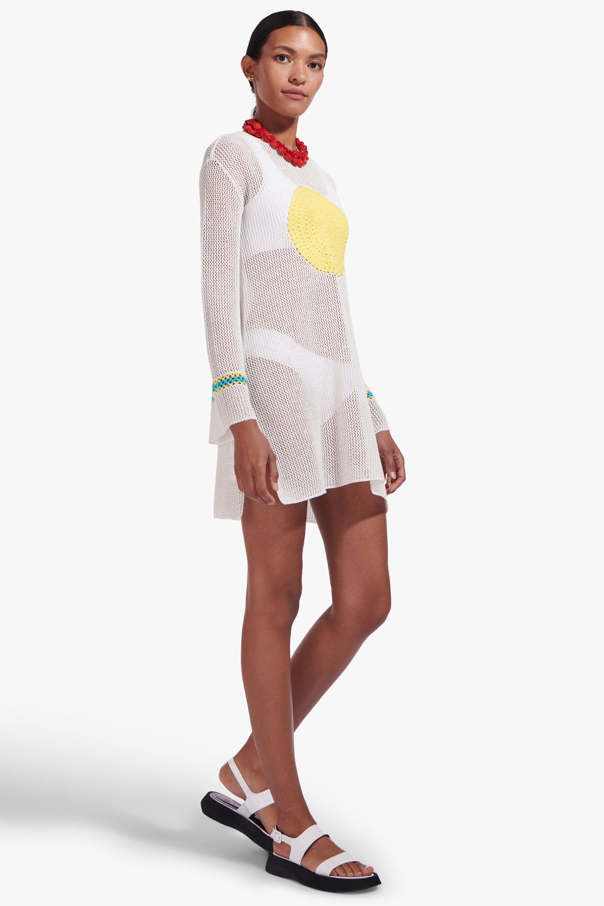 Image MARATEA TUNIC DRESS | WHITE 4 of 7 and Clicking this image will trigger a zoom pop-up