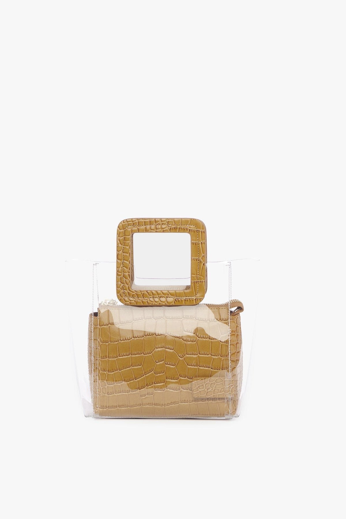 Image Mini Shirley Bag | Clear Tan Croc Embossed 1 of 7 and Clicking this image will trigger a zoom pop-up