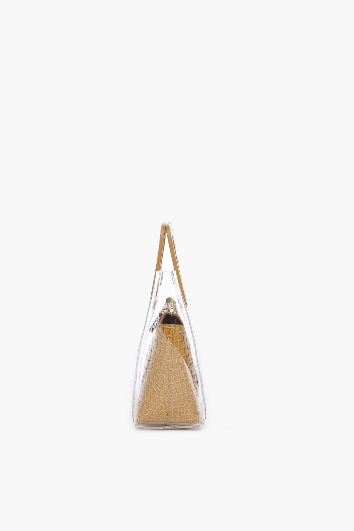 Image Mini Shirley Bag | Clear Tan Croc Embossed 6 of 7 and Clicking this image will trigger a zoom pop-up