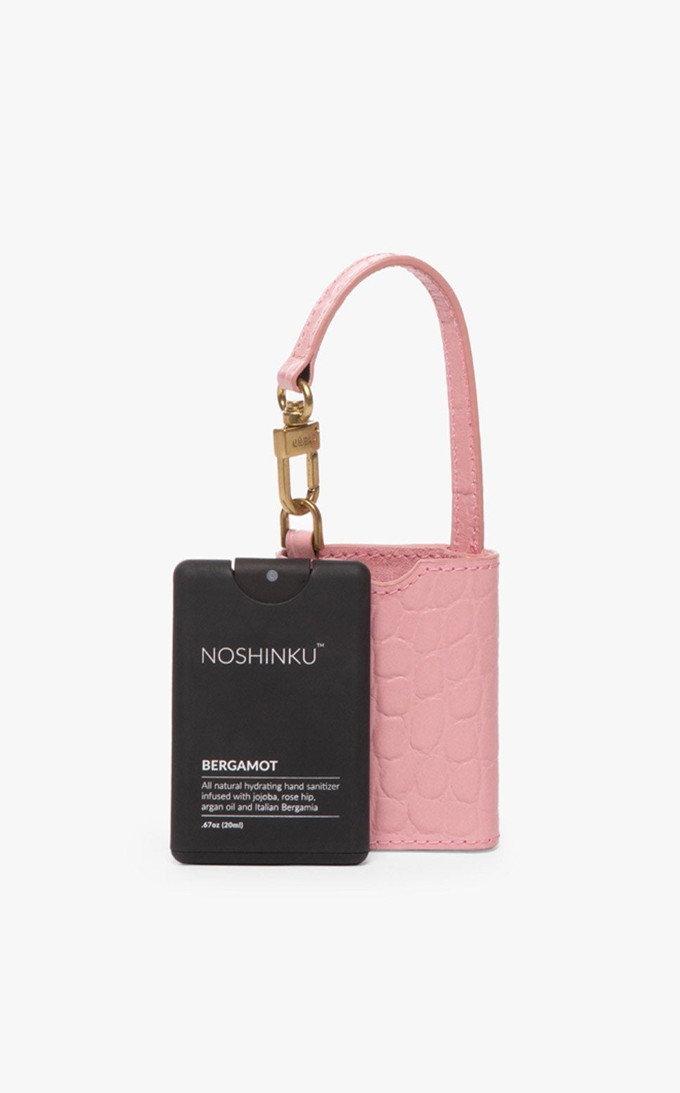 Image STAUD x NOSHINKU HAND SANITIZER & CASE | GERANIUM CROC EMBOSSED 2 of 11 and Clicking this image will trigger a zoom pop-up