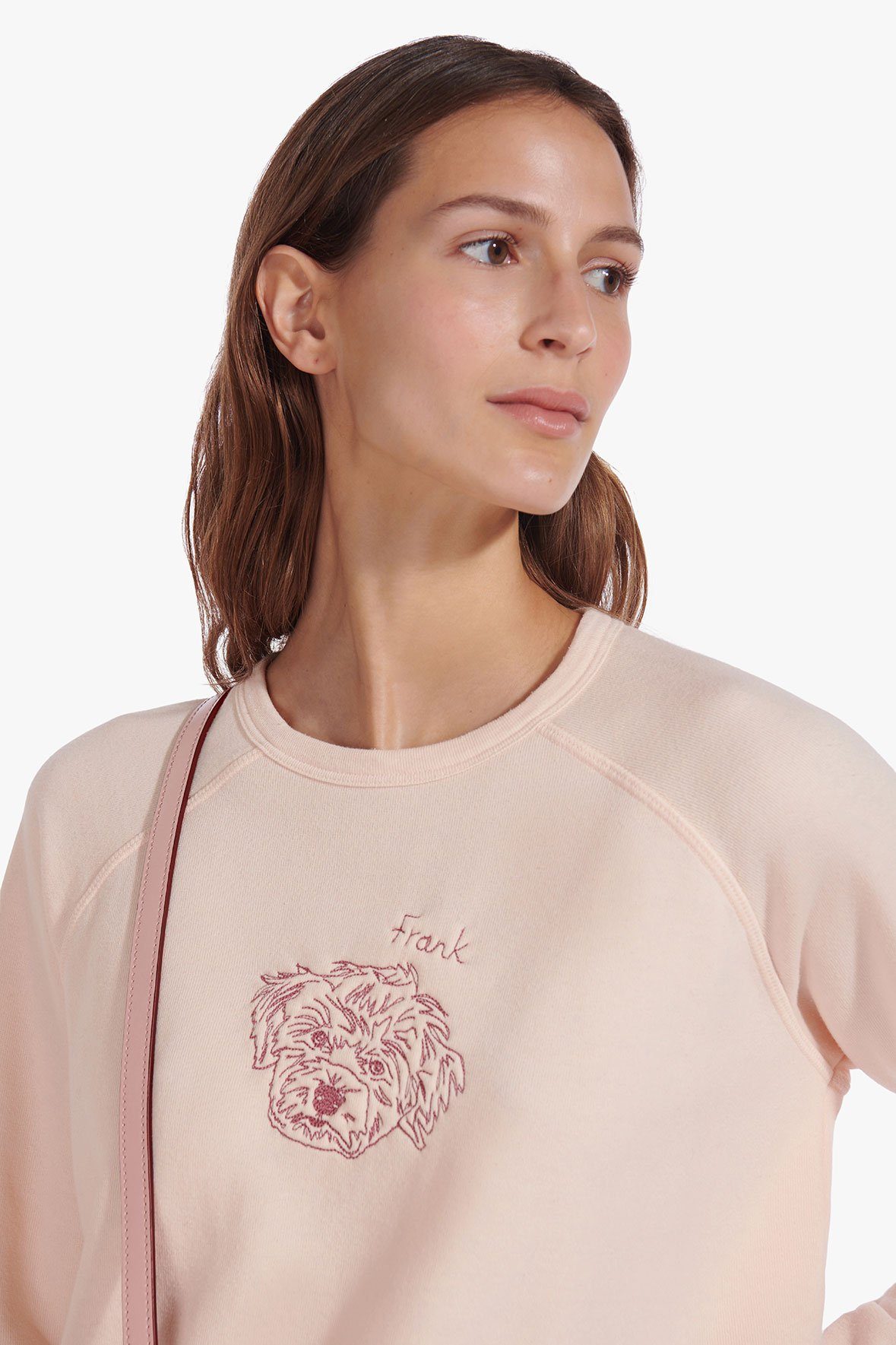 Image STAUD x C.BONZ CUSTOM SWEATSHIRT | LIGHT PINK 2 of 14 and Clicking this image will trigger a zoom pop-up