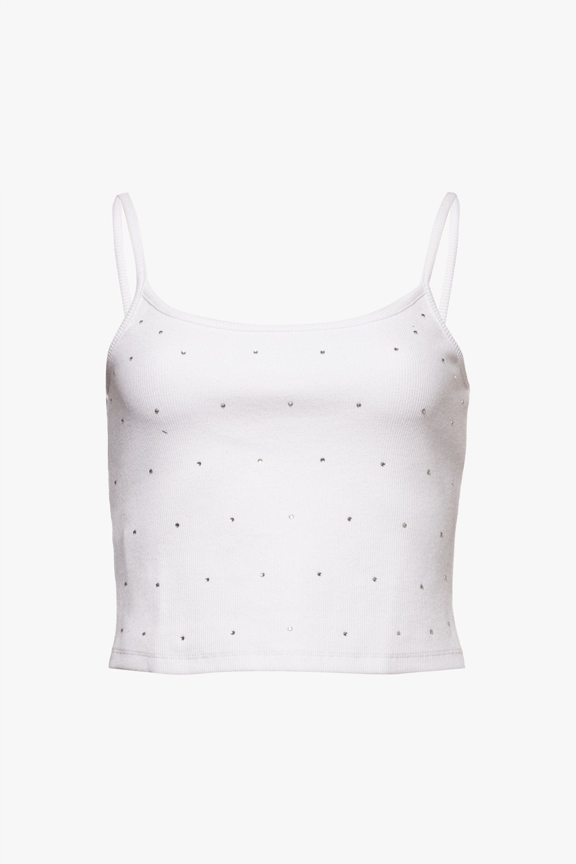 Image AIDA RHINESTONE TANK | WHITE 7 of 7 and Clicking this image will trigger a zoom pop-up