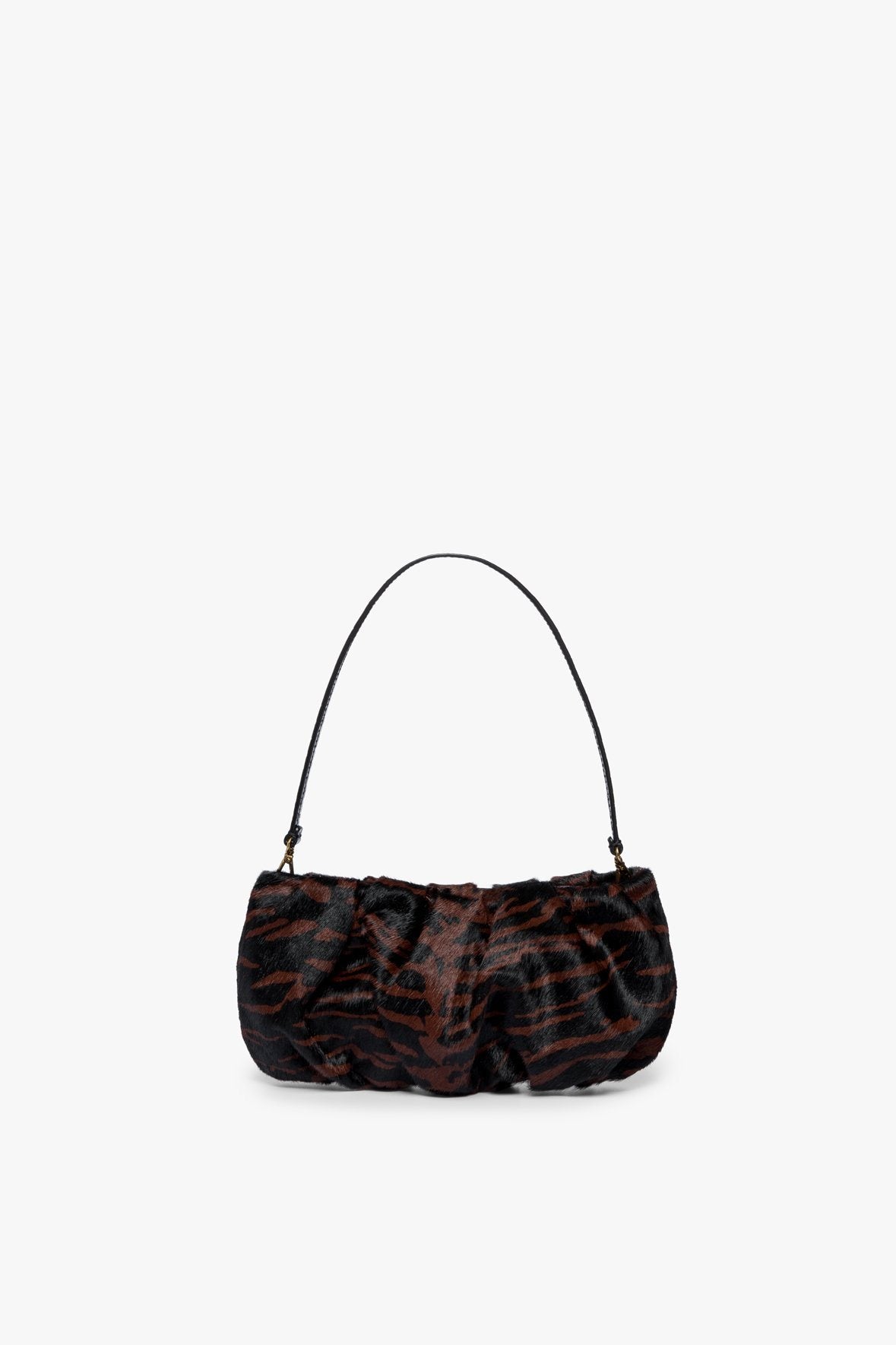 Image BEAN CALF HAIR BAG | MAHOGANY ZEBRA 1 of 8 and Clicking this image will trigger a zoom pop-up