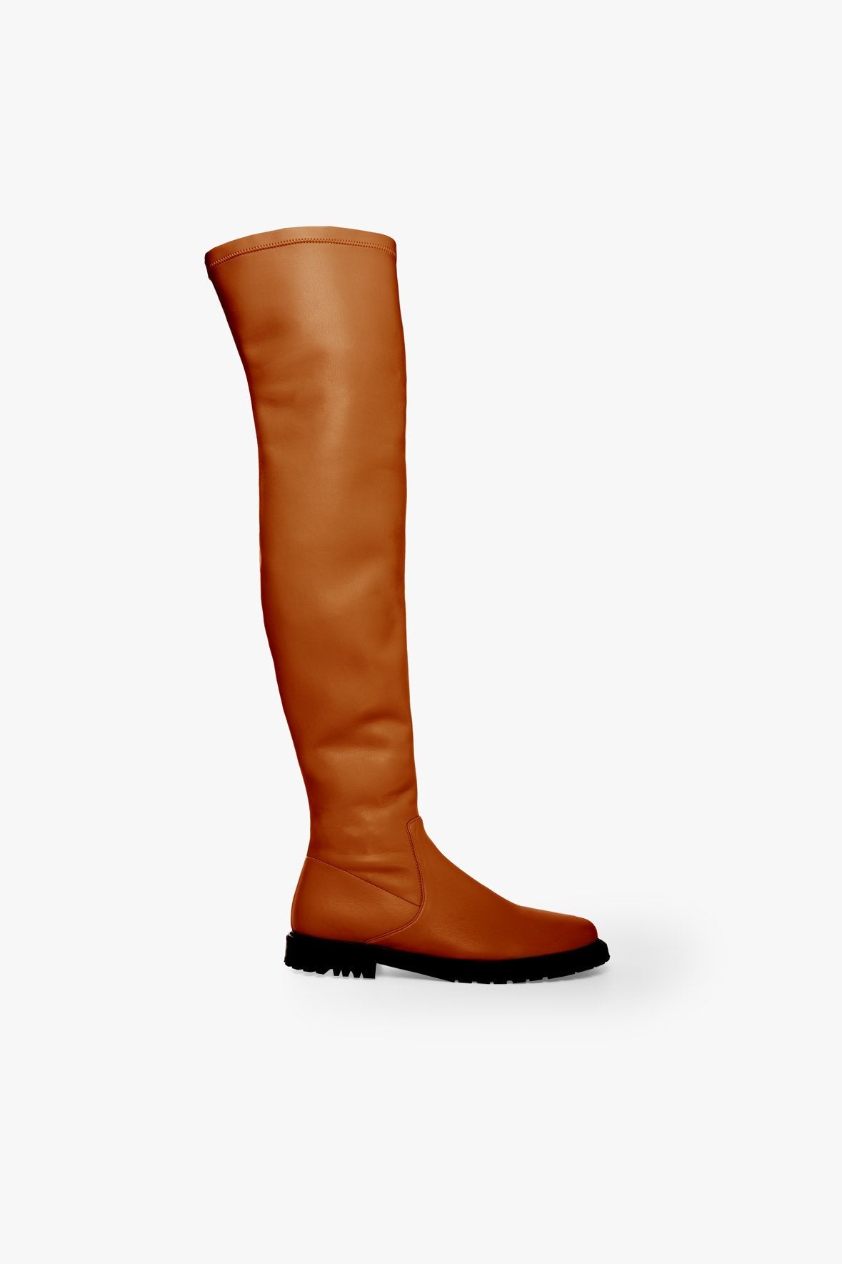 Image BELLE BOOT | TAN VEGAN LEATHER 3 of 6 and Clicking this image will trigger a zoom pop-up