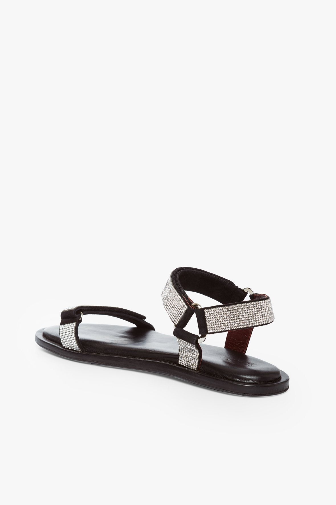 Image BETTY RHINESTONE SANDAL | BLACK 4 of 6 and Clicking this image will trigger a zoom pop-up