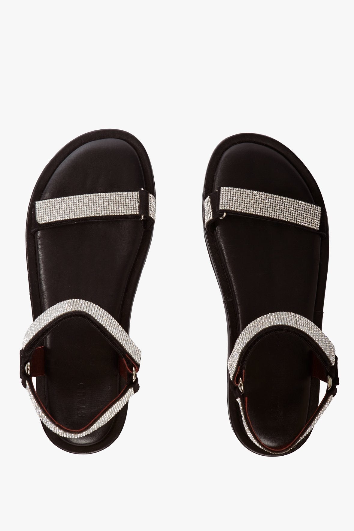 Image BETTY RHINESTONE SANDAL | BLACK 6 of 6 and Clicking this image will trigger a zoom pop-up