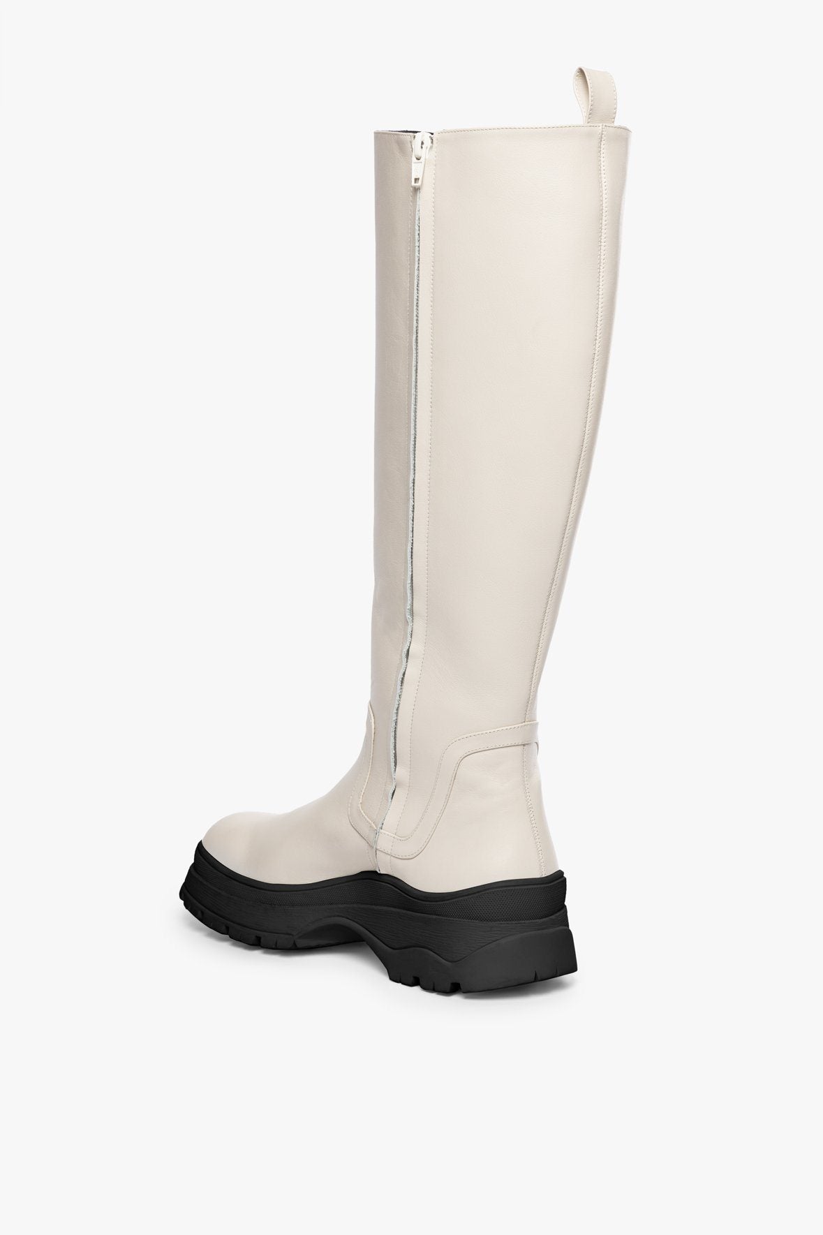 Image BOW TALL BOOT | CREAM BLACK 4 of 6 and Clicking this image will trigger a zoom pop-up