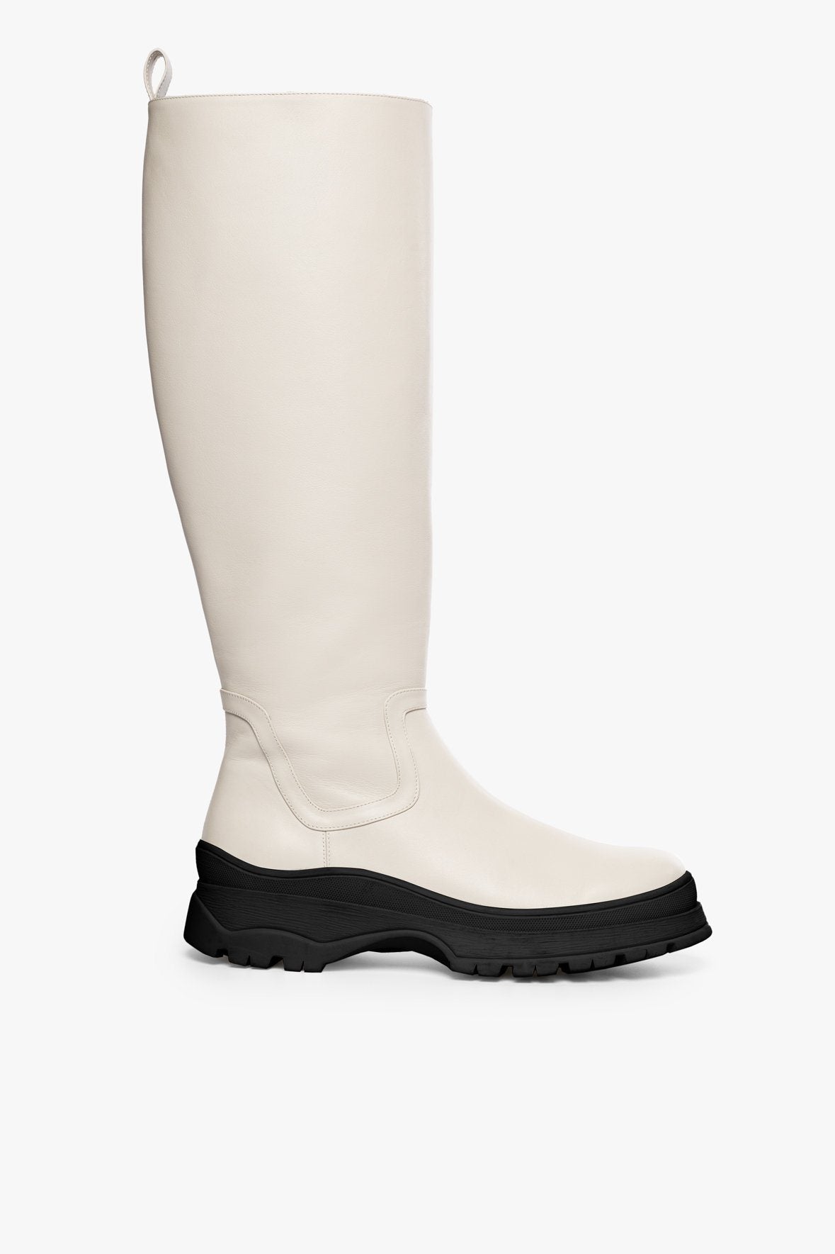 Image BOW TALL BOOT | CREAM BLACK 3 of 6 and Clicking this image will trigger a zoom pop-up