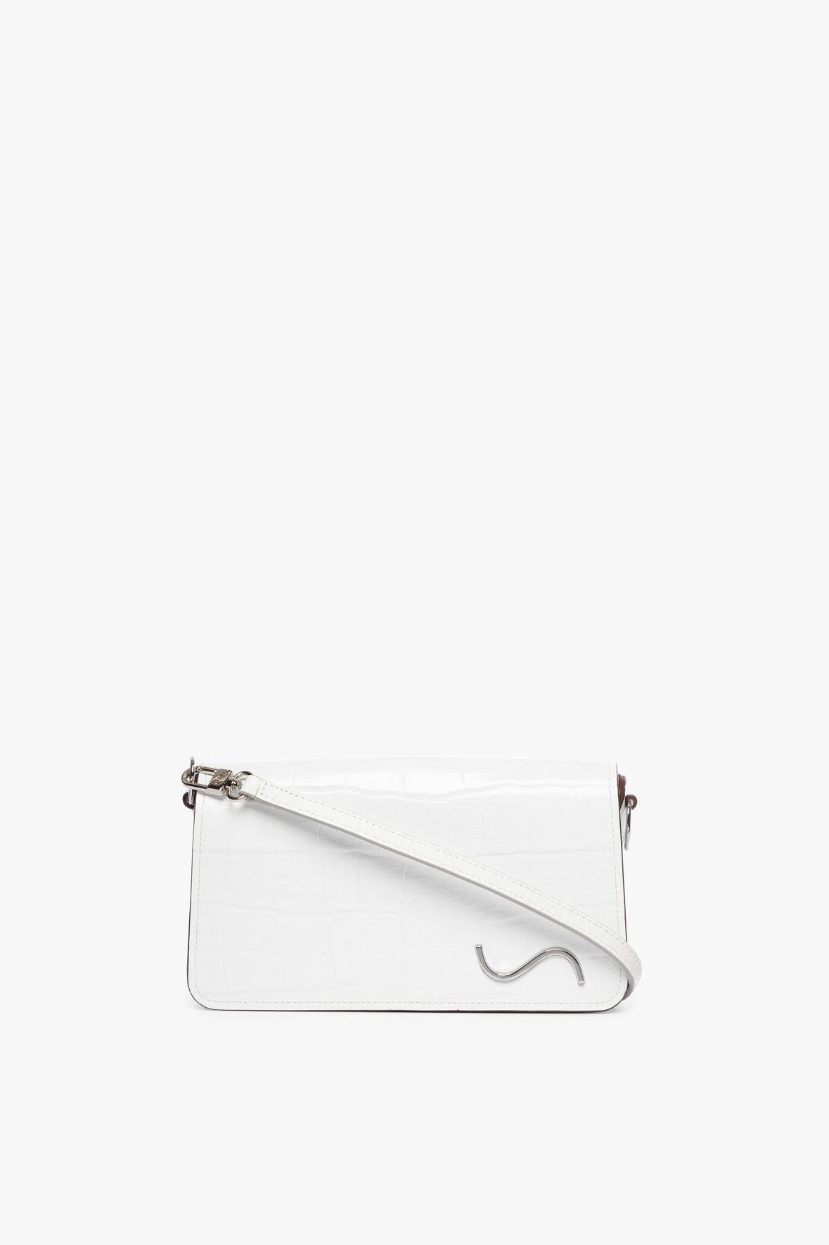 Image CARMELO CROSSBODY BAG | FRESH WHITE CROC EMBOSSED 1 of 9 and Clicking this image will trigger a zoom pop-up