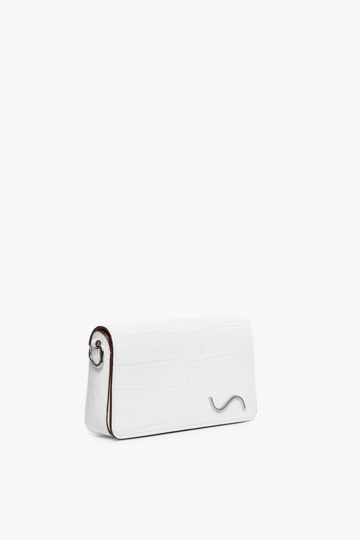 Image CARMELO CROSSBODY BAG | FRESH WHITE CROC EMBOSSED 6 of 9 and Clicking this image will trigger a zoom pop-up