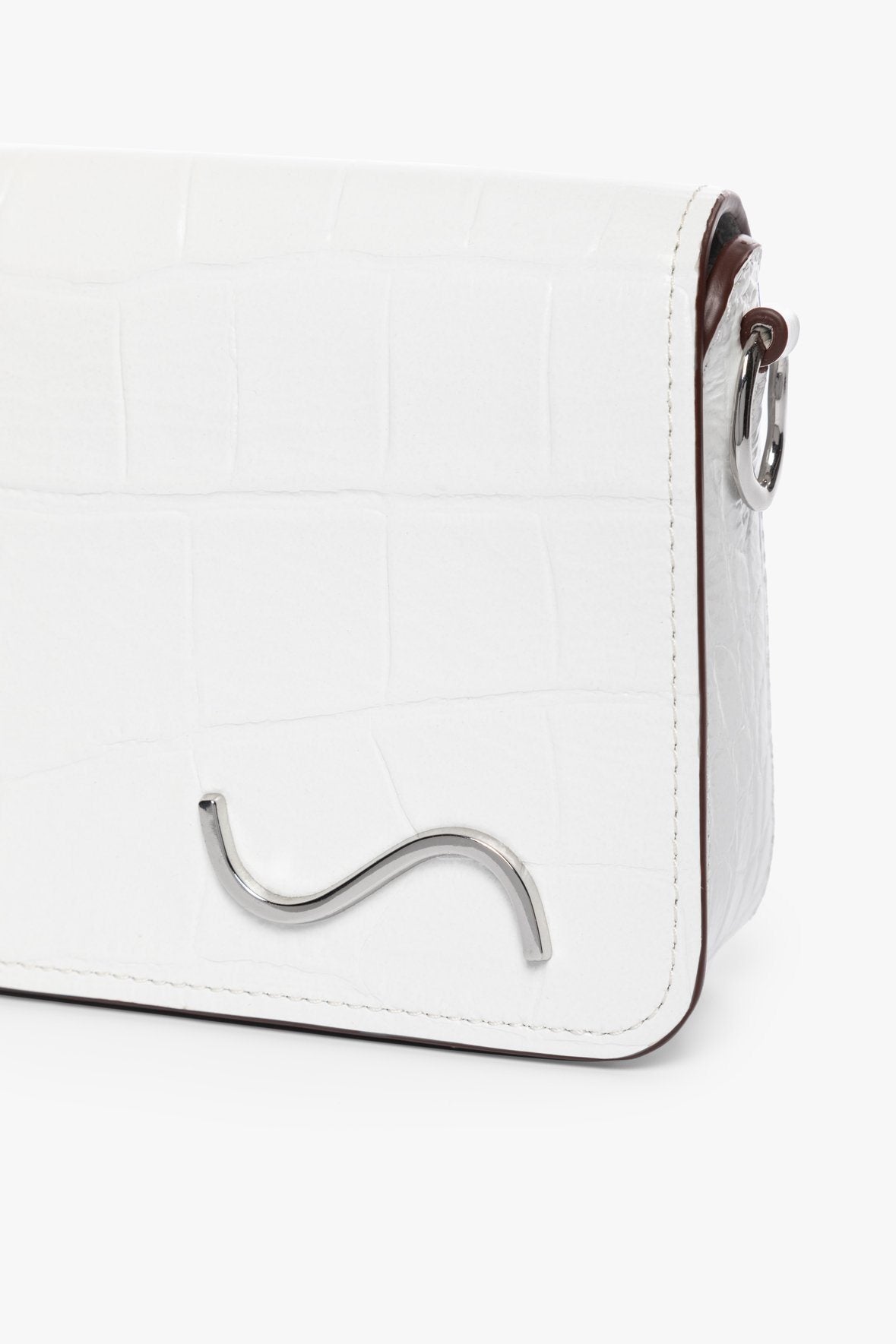 Image CARMELO CROSSBODY BAG | FRESH WHITE CROC EMBOSSED 5 of 9 and Clicking this image will trigger a zoom pop-up