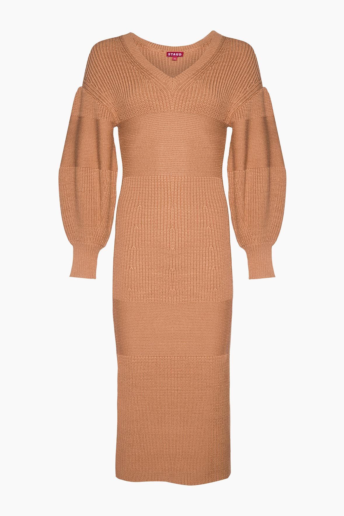 Image CARNATION DRESS | CAMEL 8 of 8 and Clicking this image will trigger a zoom pop-up