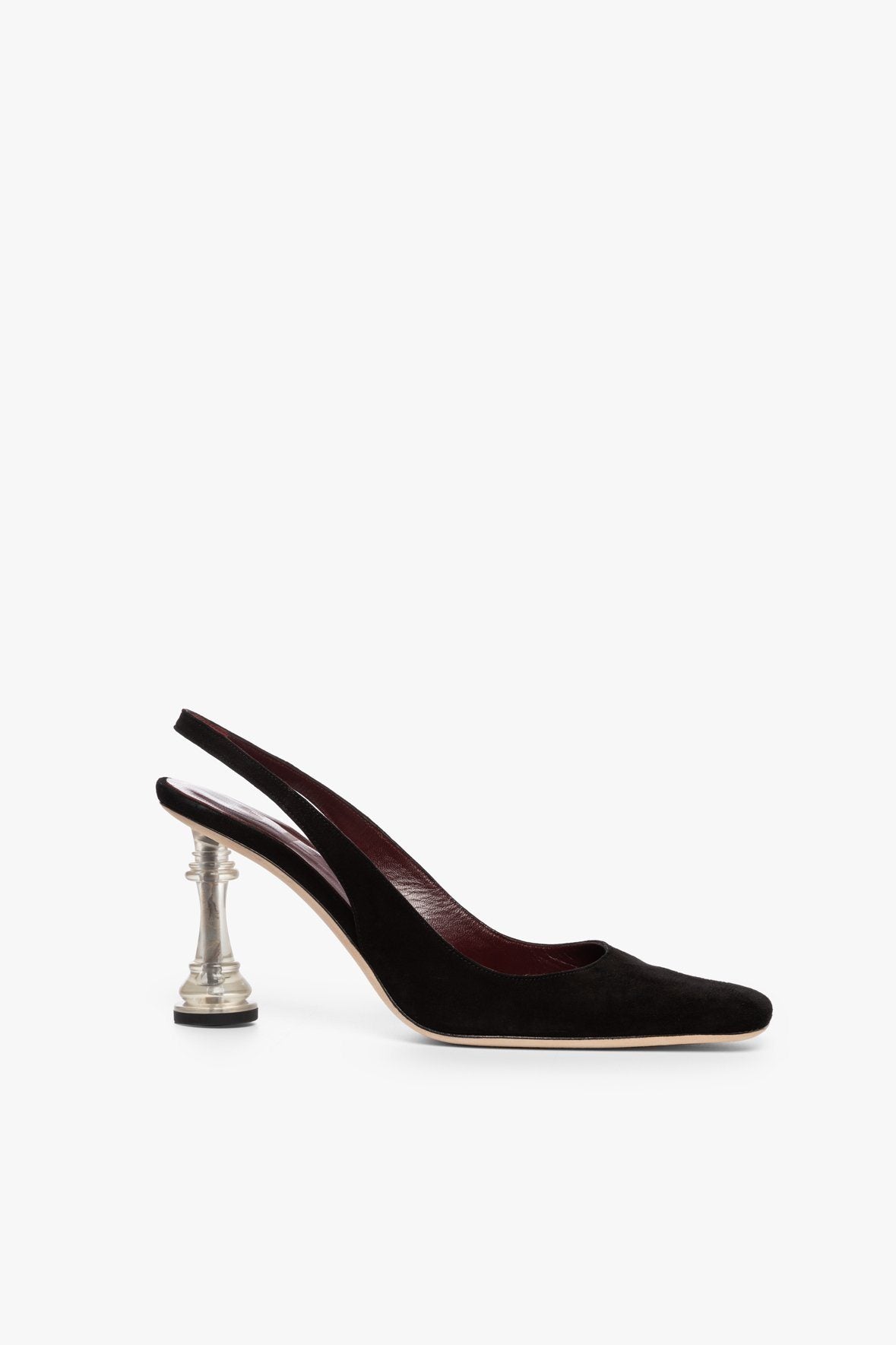 Image CHESS SLINGBACK HEEL | BLACK 3 of 6 and Clicking this image will trigger a zoom pop-up