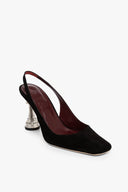 Image CHESS SLINGBACK HEEL | BLACK 1 of 6