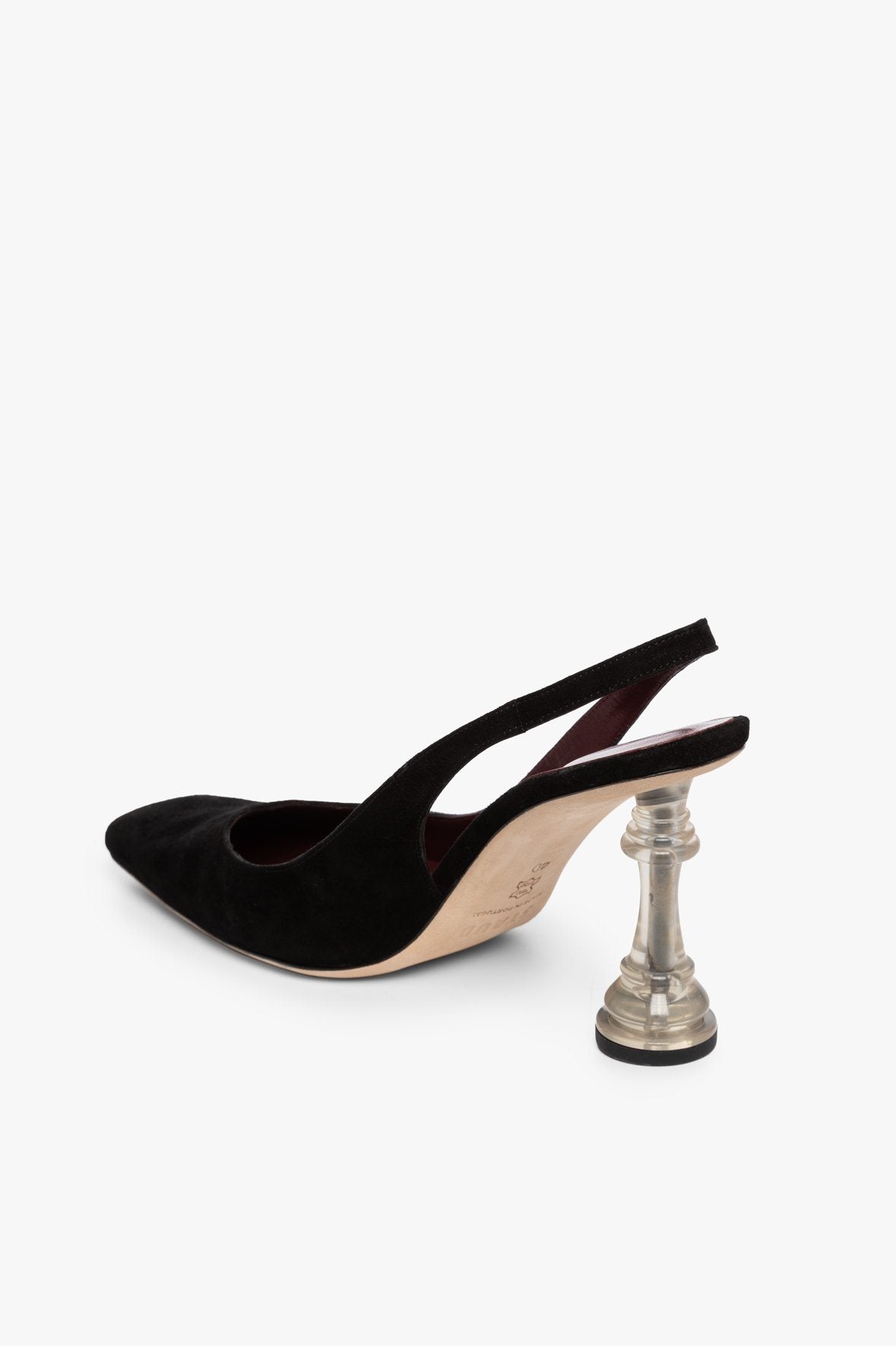 Image CHESS SLINGBACK HEEL | BLACK 5 of 6 and Clicking this image will trigger a zoom pop-up