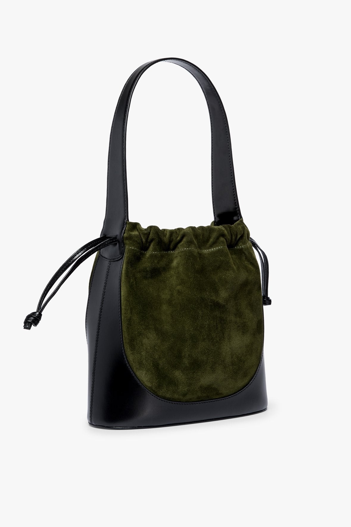 Image CINCH BUCKET BAG | BLACK OLIVE 3 of 7 and Clicking this image will trigger a zoom pop-up