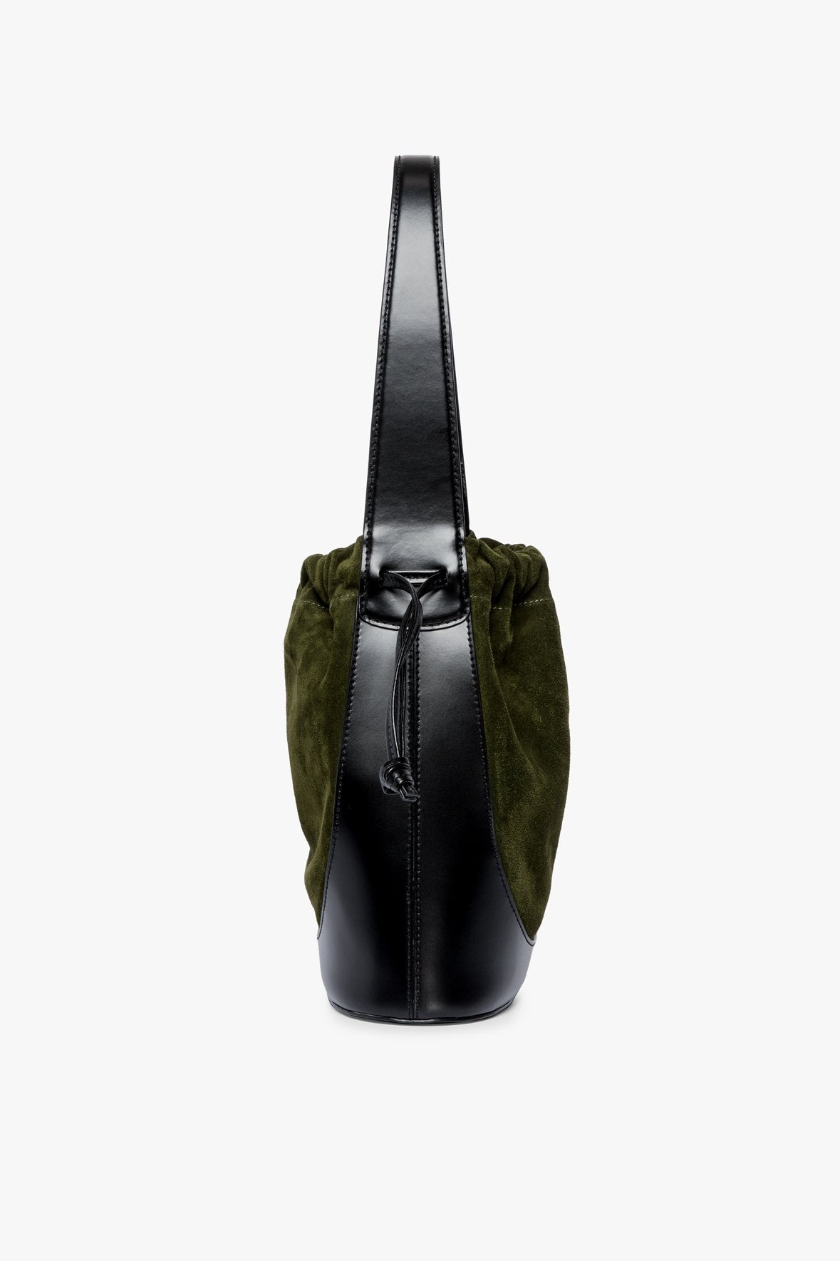 Image CINCH BUCKET BAG | BLACK OLIVE 4 of 7 and Clicking this image will trigger a zoom pop-up