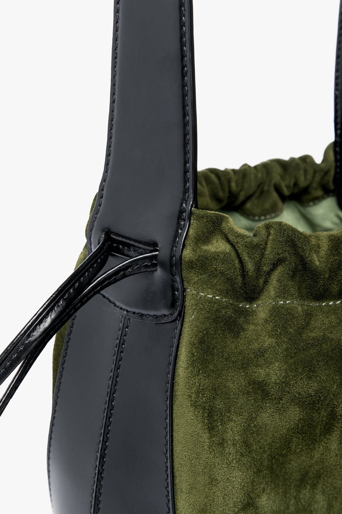 Image CINCH BUCKET BAG | BLACK OLIVE 6 of 7 and Clicking this image will trigger a zoom pop-up