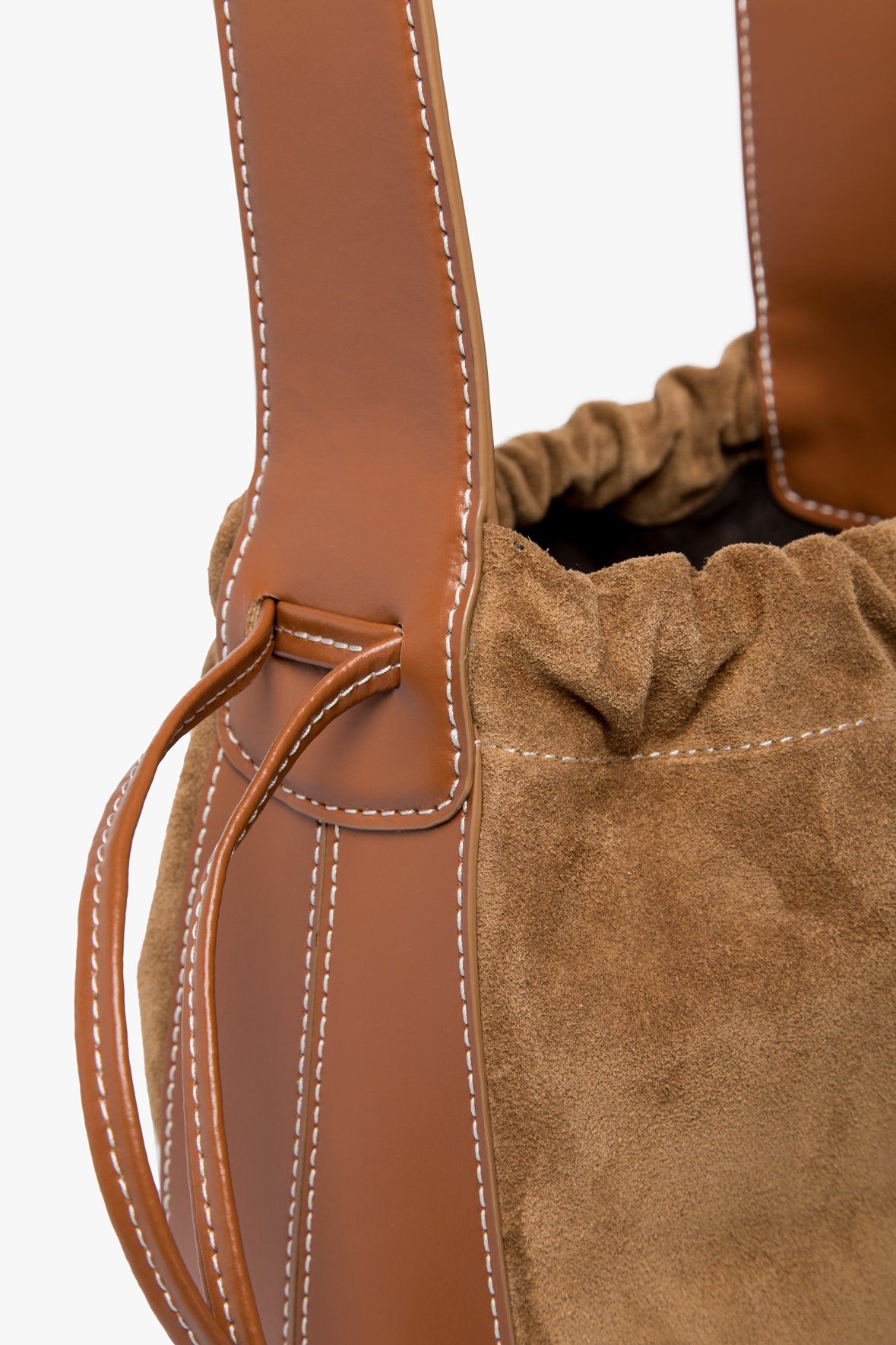 Image CINCH BUCKET BAG | TAN 5 of 7 and Clicking this image will trigger a zoom pop-up