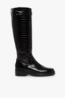 Image CLAUD BUCKLE RIDING BOOT | BLACK CROC EMBOSSED 3 of 7