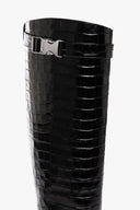 Image CLAUD BUCKLE RIDING BOOT | BLACK CROC EMBOSSED 5 of 7