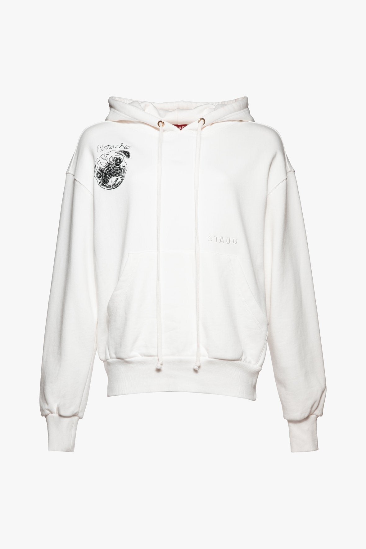 Image STAUD x C.BONZ CUSTOM HOODED PET SWEATSHIRT | IVORY 10 of 10 and Clicking this image will trigger a zoom pop-up