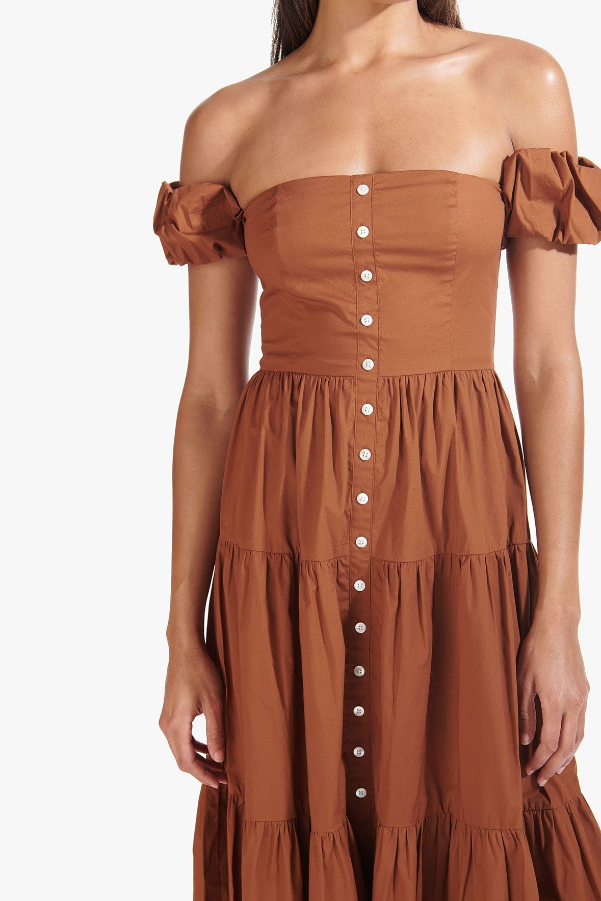 Image ELIO DRESS | TAN 6 of 6 and Clicking this image will trigger a zoom pop-up