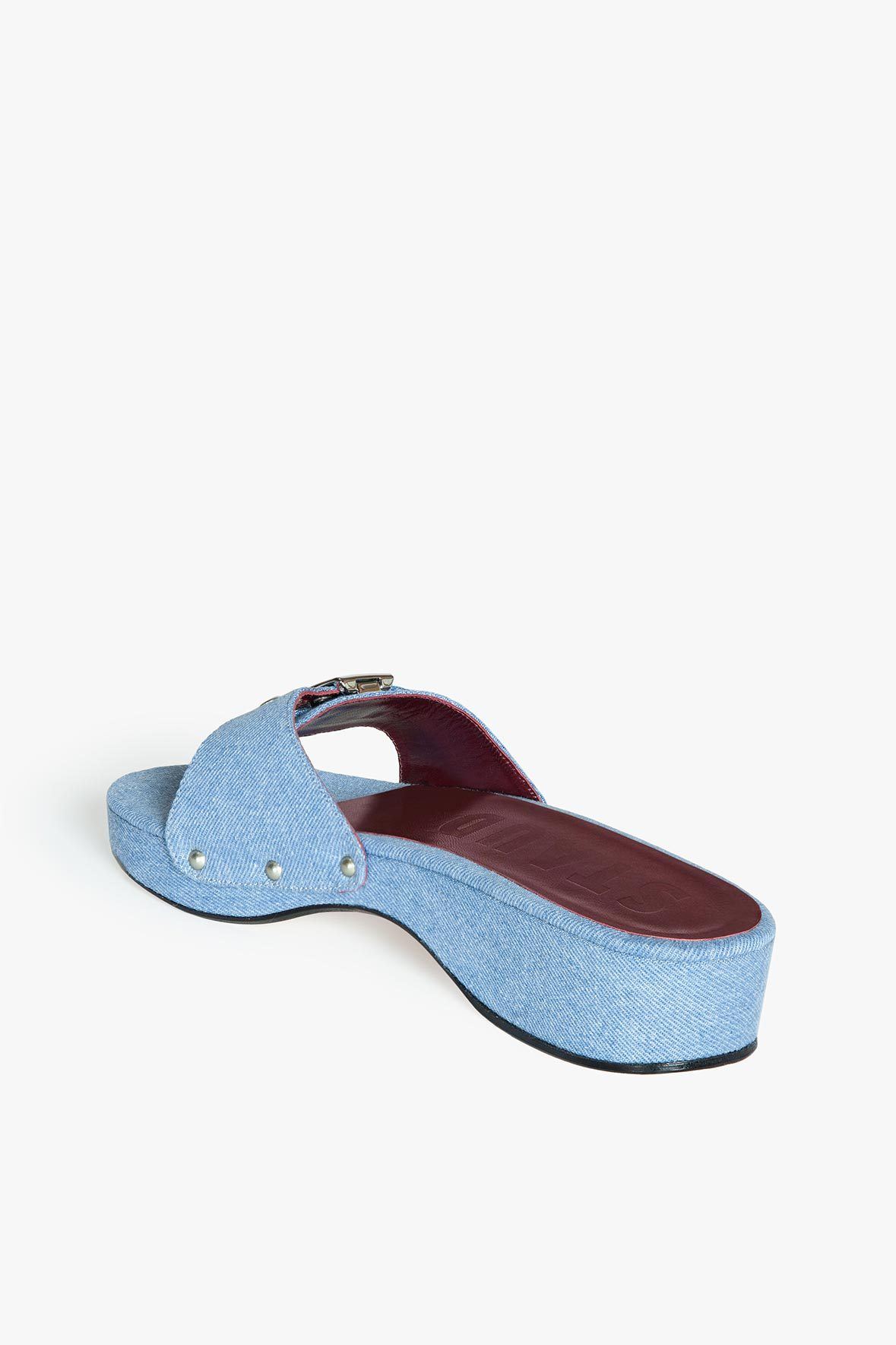 Image ERIN SANDAL | LIGHT WASH DENIM 4 of 5 and Clicking this image will trigger a zoom pop-up