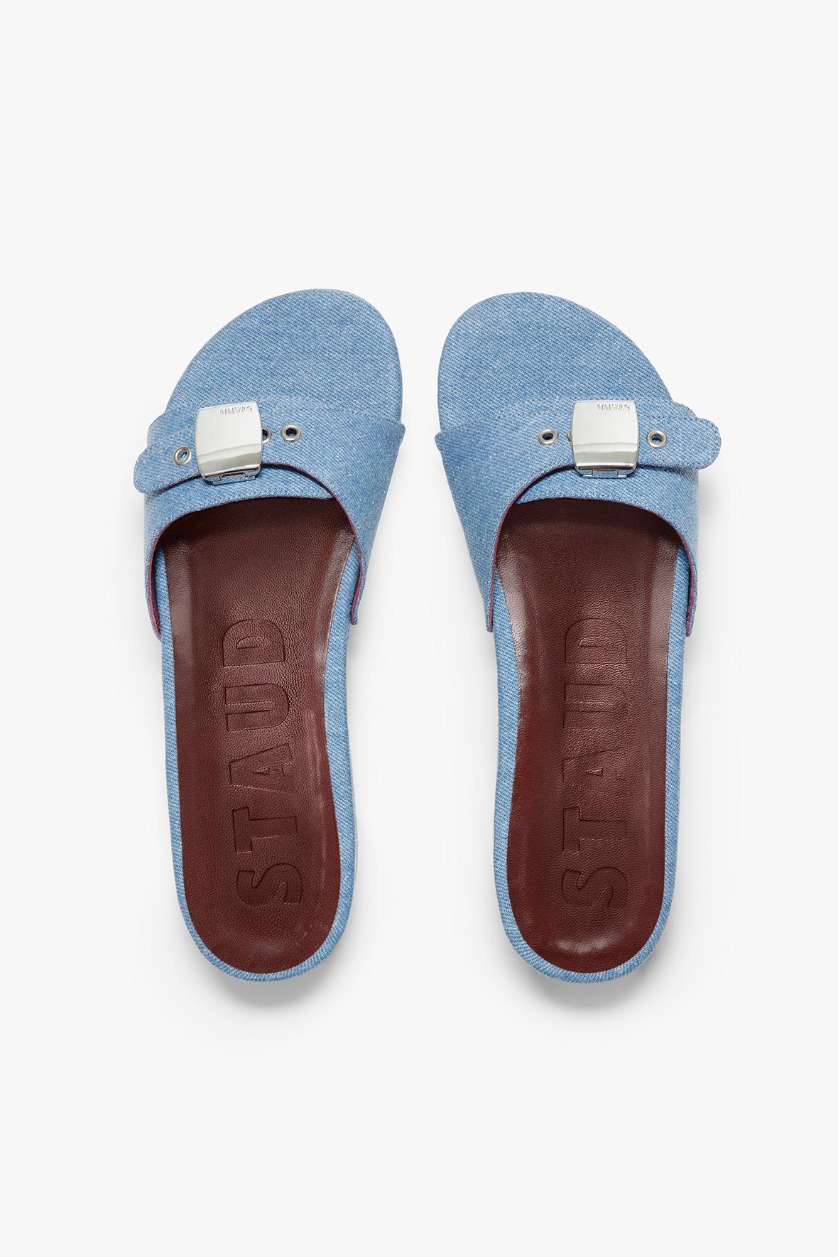 Image ERIN SANDAL | LIGHT WASH DENIM 5 of 5 and Clicking this image will trigger a zoom pop-up