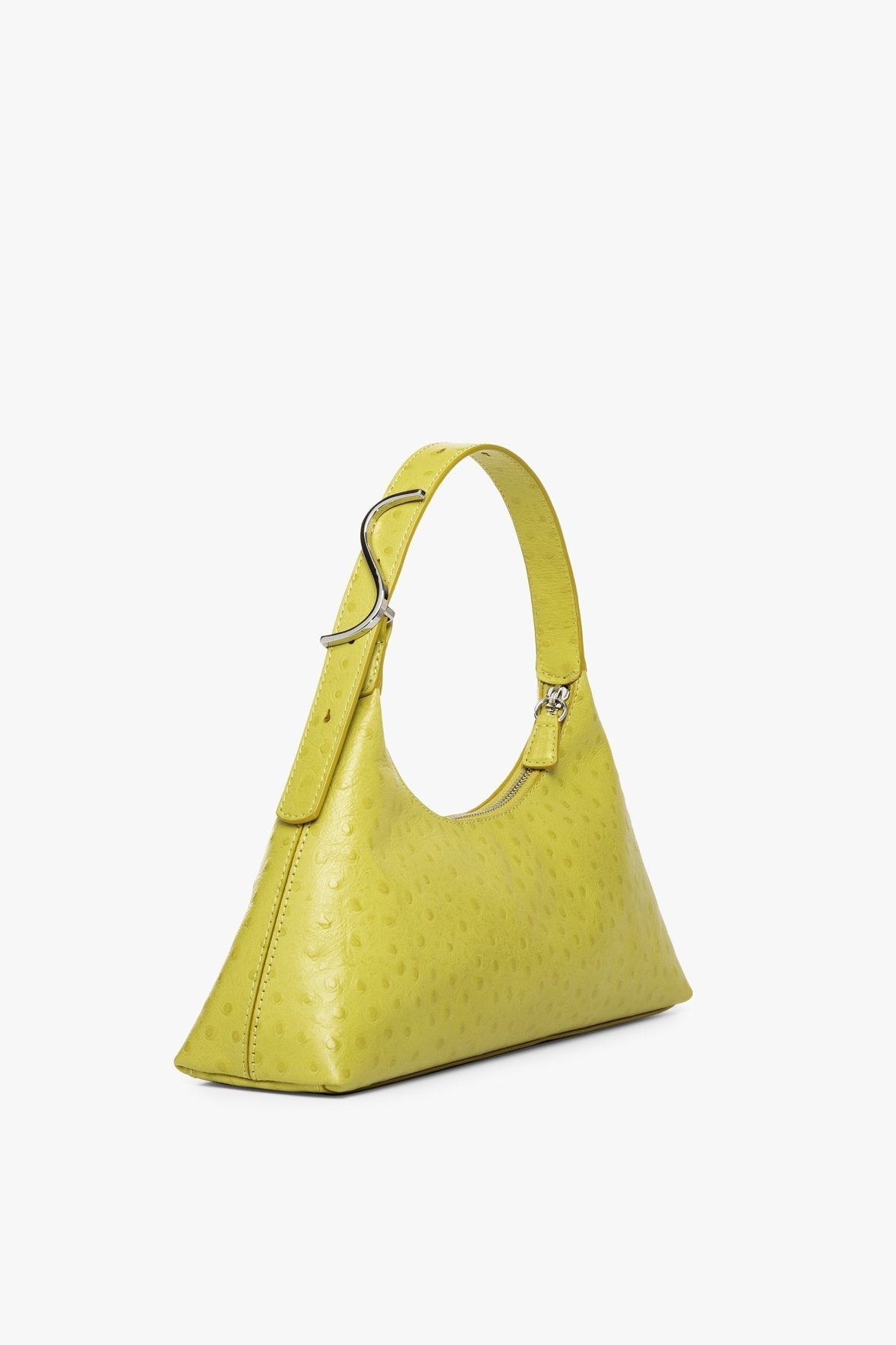 Image ESTELLE BAG | CHARTREUSE OSTRICH EMBOSSED 1 of 7 and Clicking this image will trigger a zoom pop-up