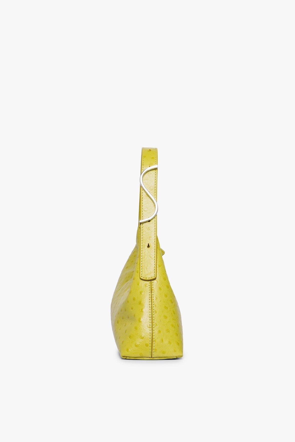 Image ESTELLE BAG | CHARTREUSE OSTRICH EMBOSSED 4 of 7 and Clicking this image will trigger a zoom pop-up