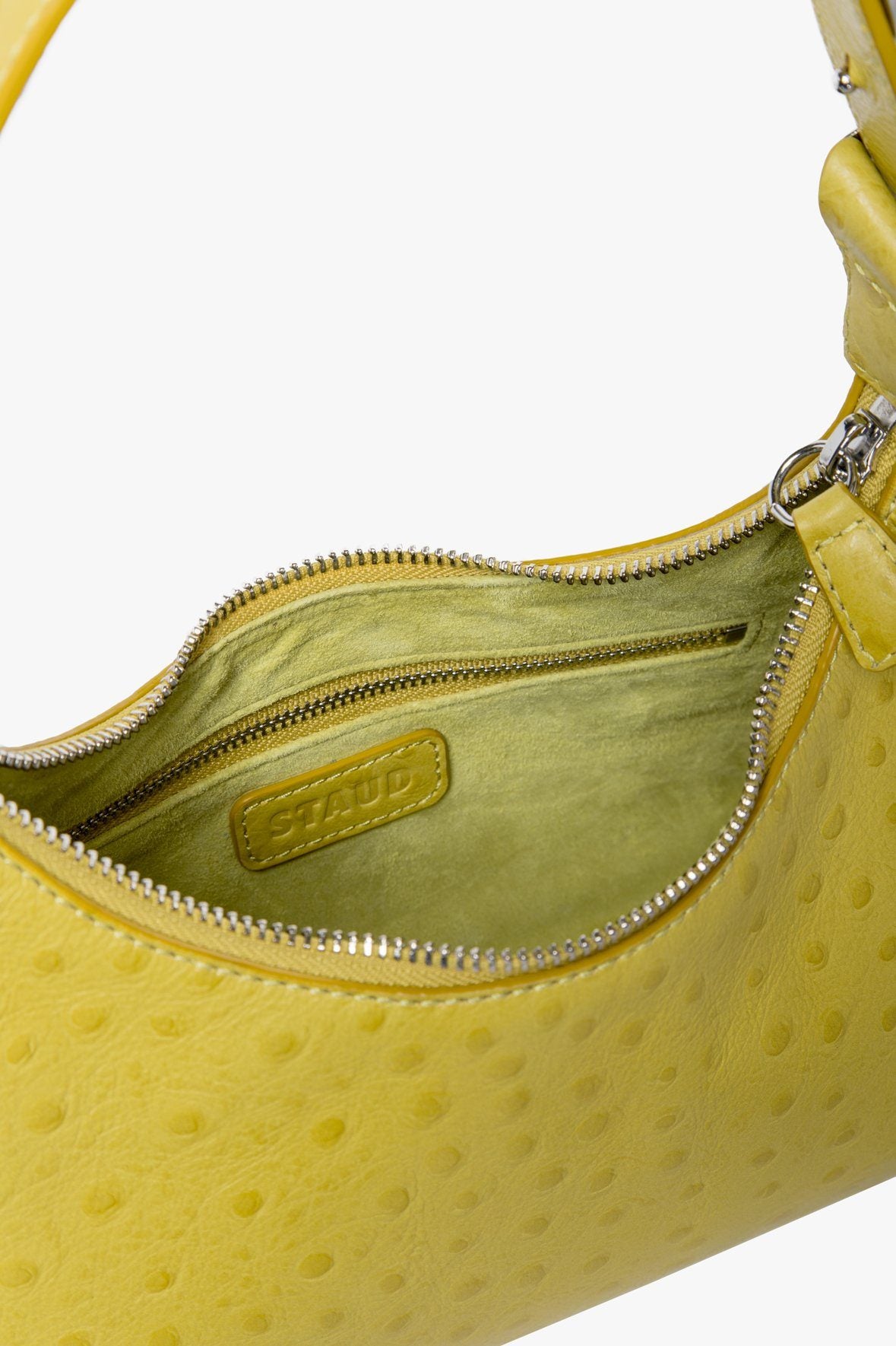 Image ESTELLE BAG | CHARTREUSE OSTRICH EMBOSSED 7 of 7 and Clicking this image will trigger a zoom pop-up