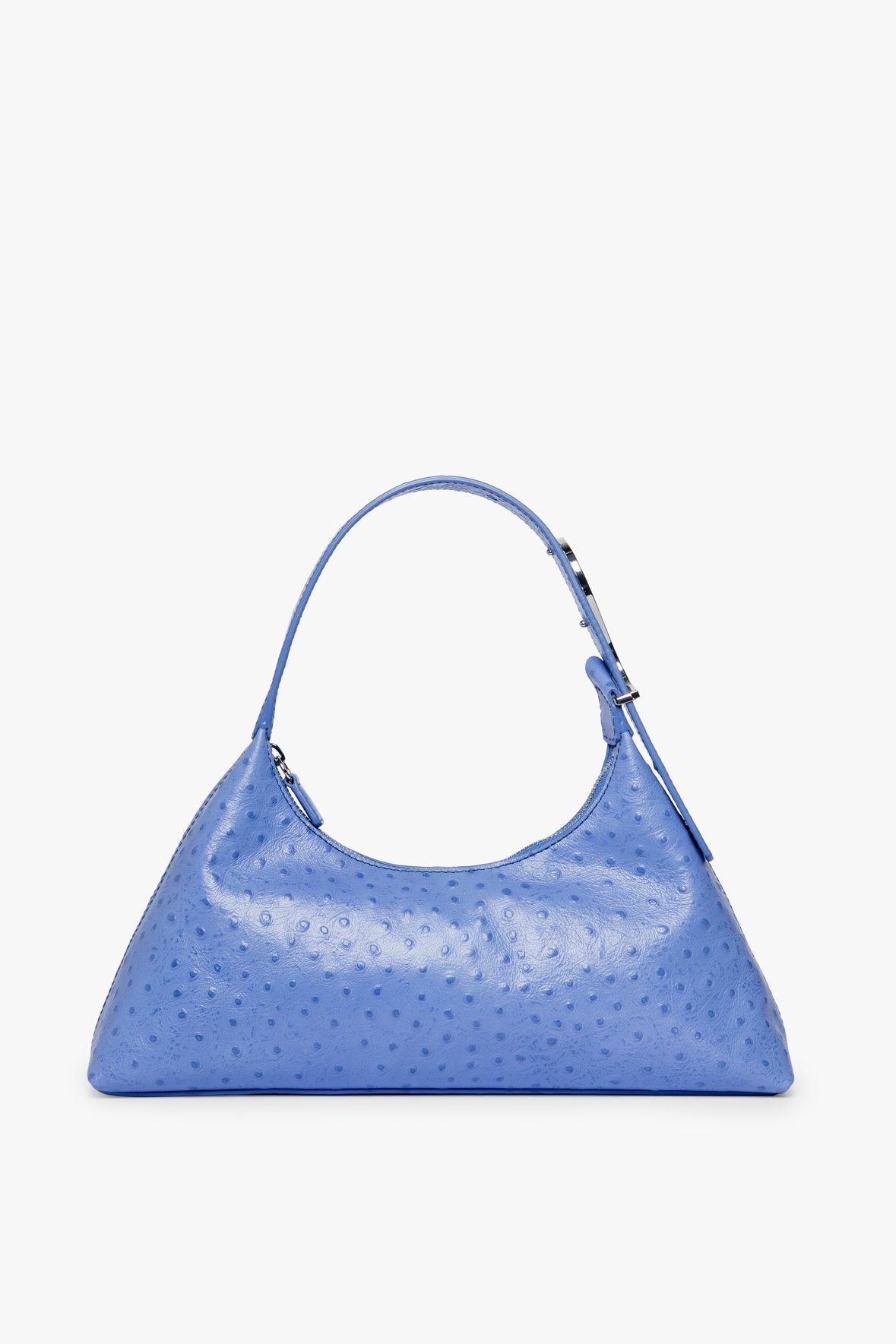 Image ESTELLE BAG | PERIWINKLE OSTRICH EMBOSSED 3 of 8 and Clicking this image will trigger a zoom pop-up