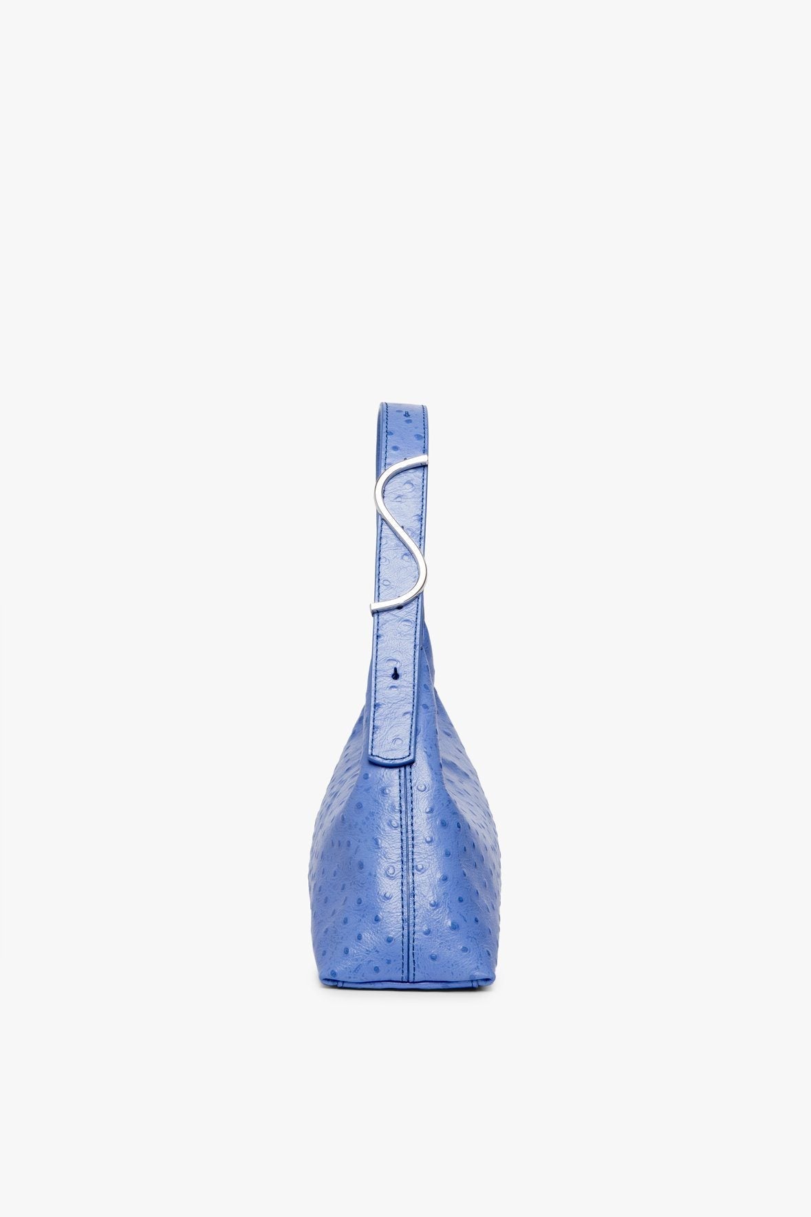 Image ESTELLE BAG | PERIWINKLE OSTRICH EMBOSSED 4 of 8 and Clicking this image will trigger a zoom pop-up