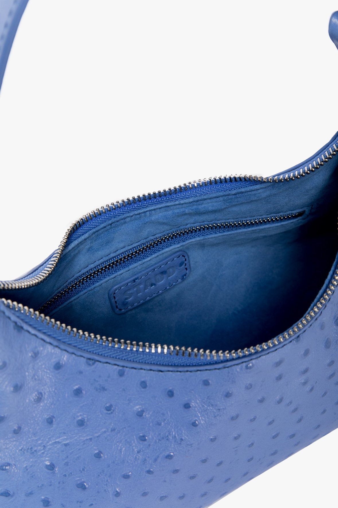 Image ESTELLE BAG | PERIWINKLE OSTRICH EMBOSSED 7 of 8 and Clicking this image will trigger a zoom pop-up