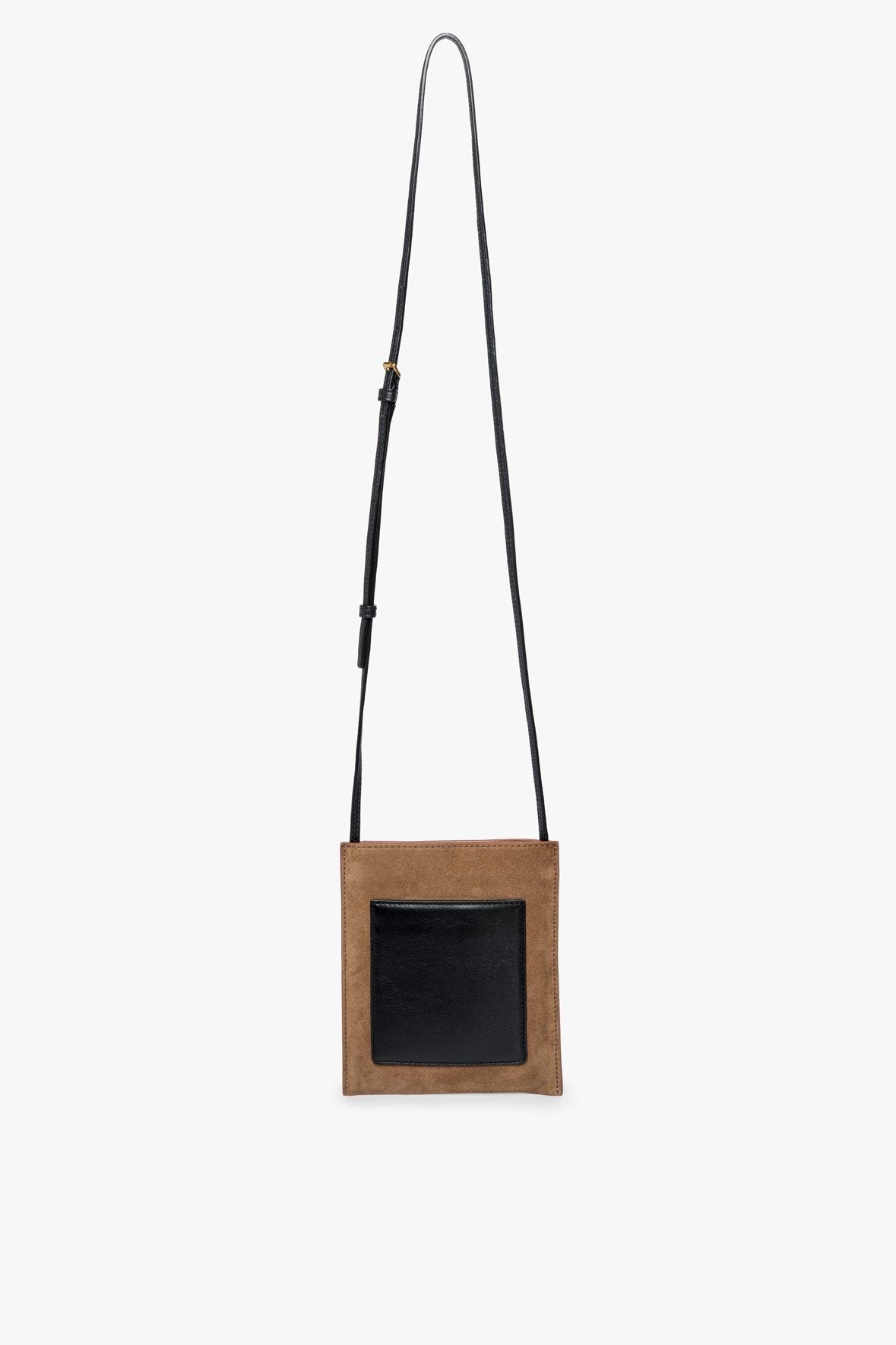 Image EVE PHONE CROSSBODY BAG | TAN BLACK 1 of 7 and Clicking this image will trigger a zoom pop-up