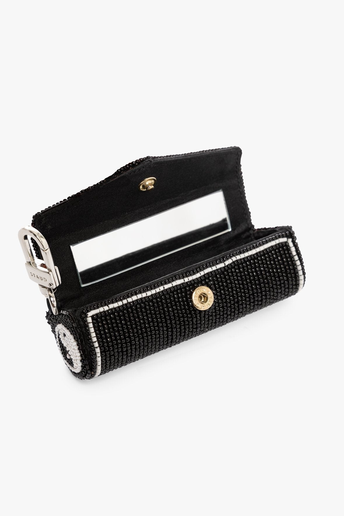 Image BEADED LIPSTICK CASE | BLACK YIN YANG 3 of 6 and Clicking this image will trigger a zoom pop-up