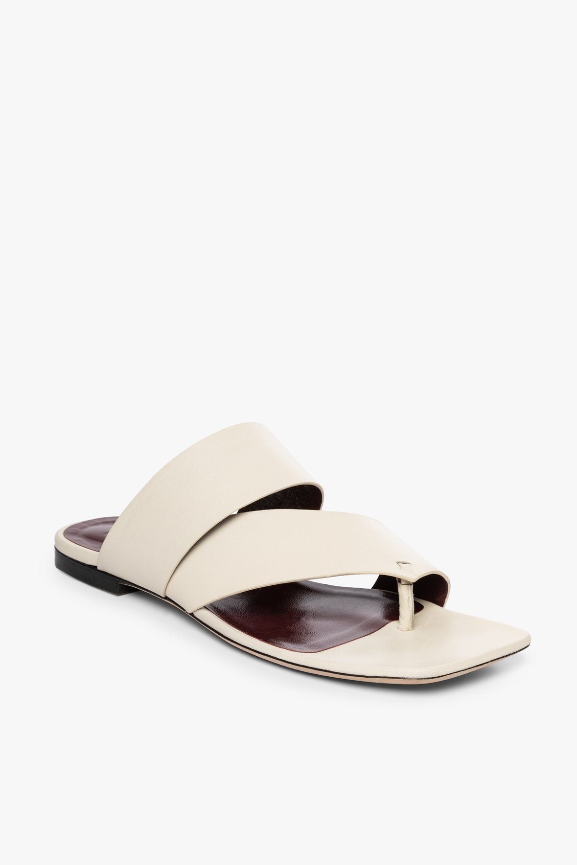 Image FLY FLAT SANDAL | CREAM 1 of 5 and Clicking this image will trigger a zoom pop-up